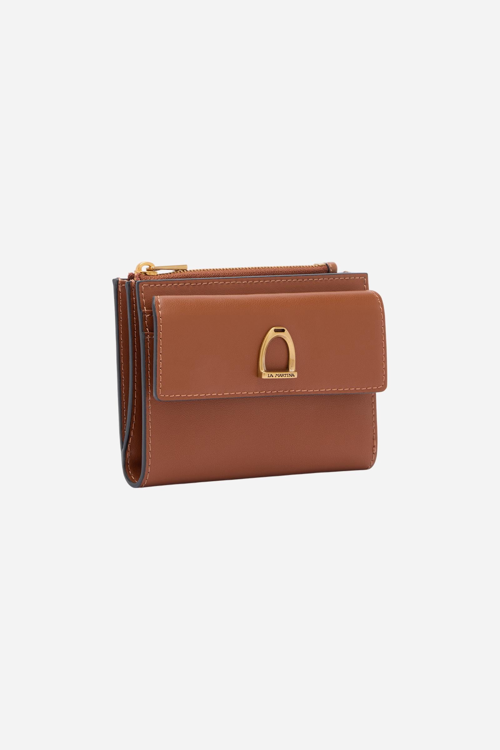 Portefeuille pliable zippé en cuir – Small Flap