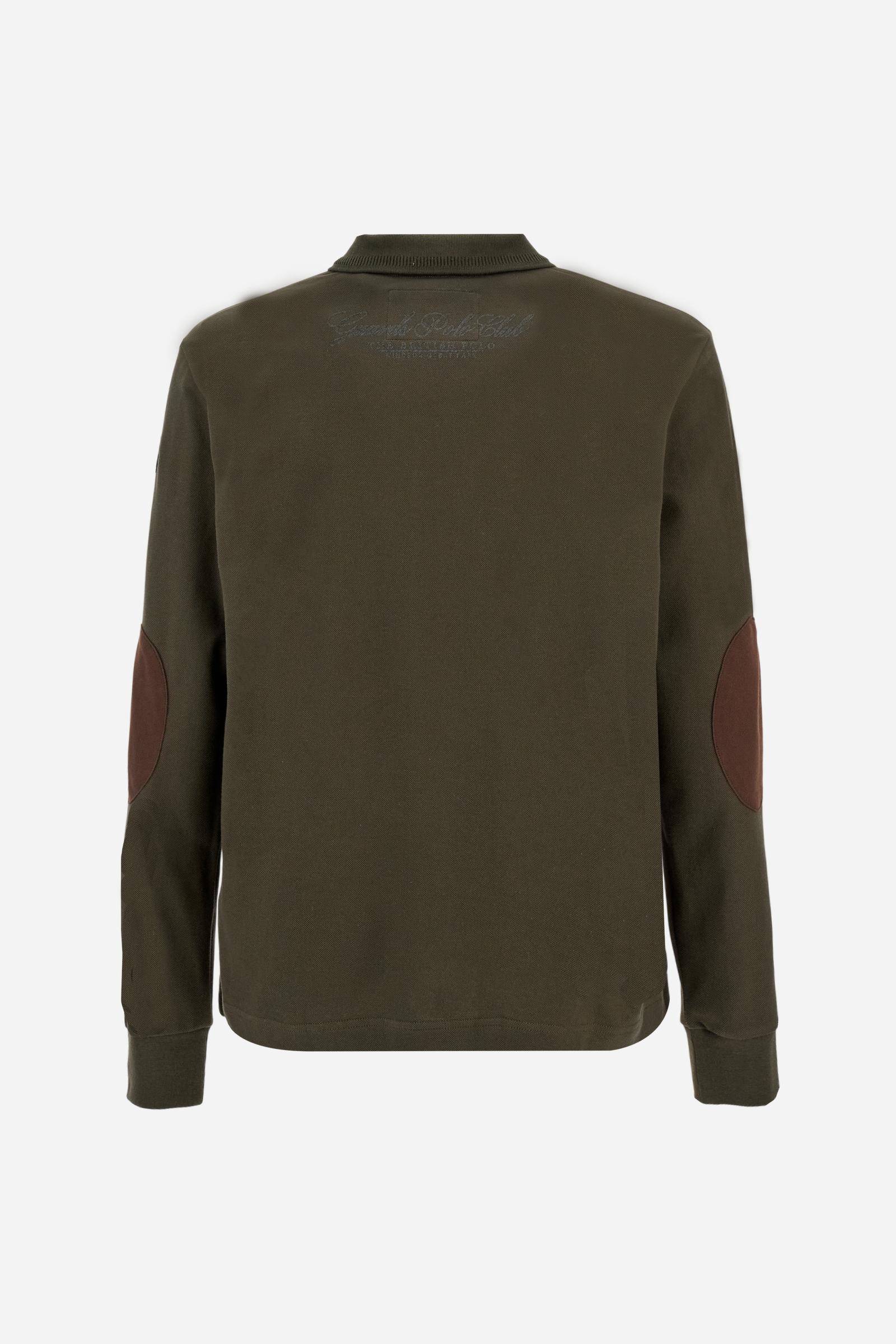 Men's long sleeve cotton piqué polo Guards - Edred