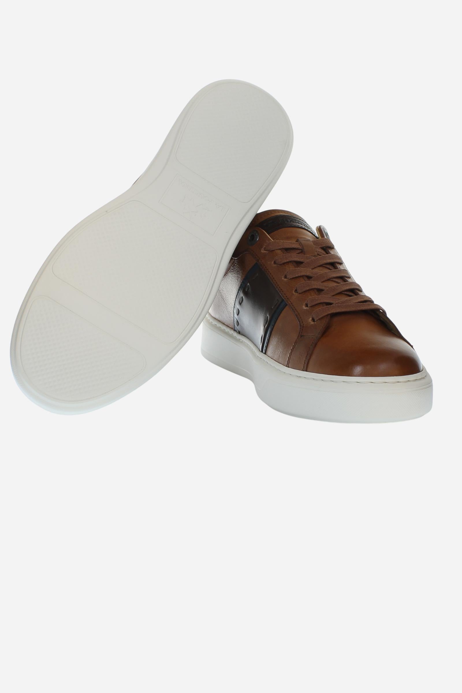 Made in Italy trainers handcrafted in leather and split leather