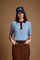 Women's knitted lambswool polo with contrasting details - Eugenie