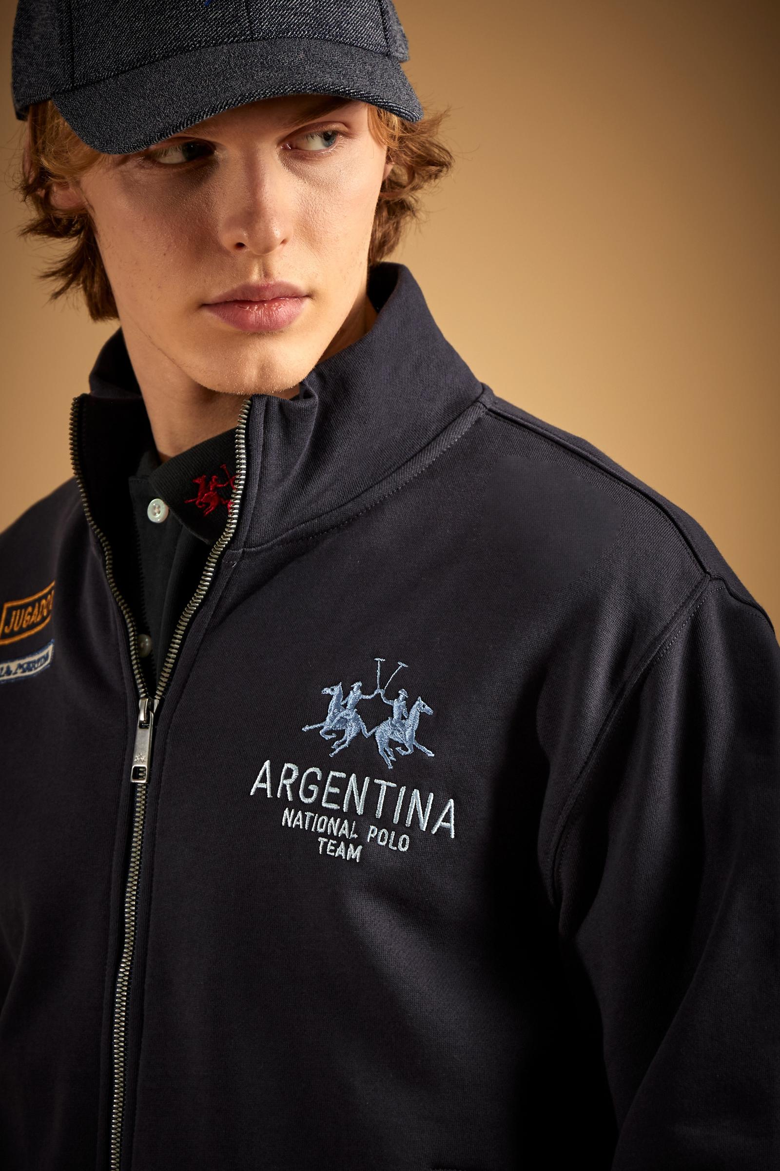 Herren-Fullzip-Sweatshirt aus angerauter Baumwolle Argentina - Dafydd
