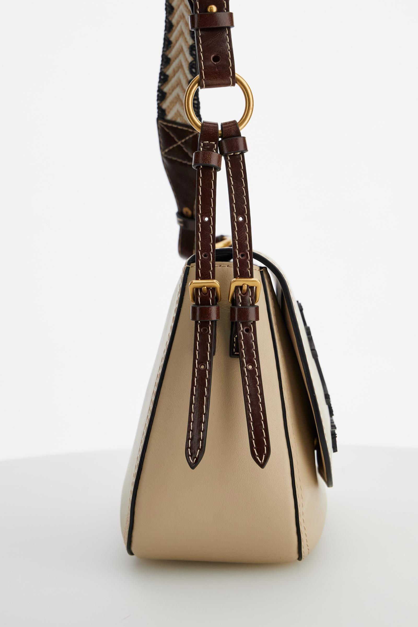Women's ethnic crossbody bag with maxi logo - Crossbody Argentine Soul
