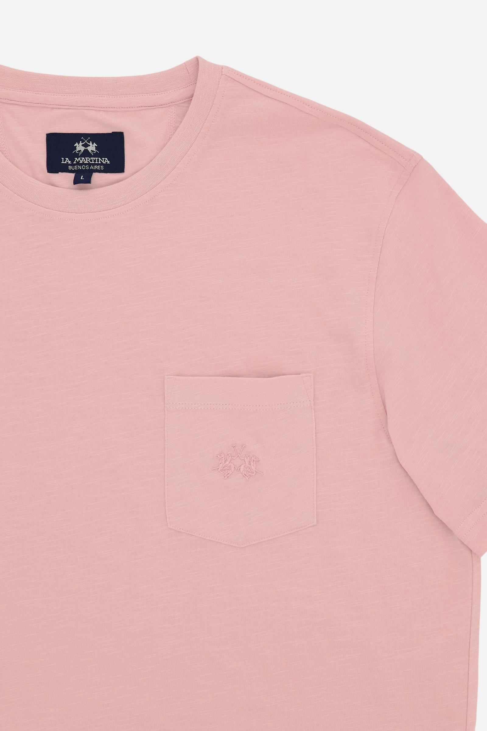 Herren T-Shirt aus Slub-Jersey mit Logo-Brusttasche - Tuan