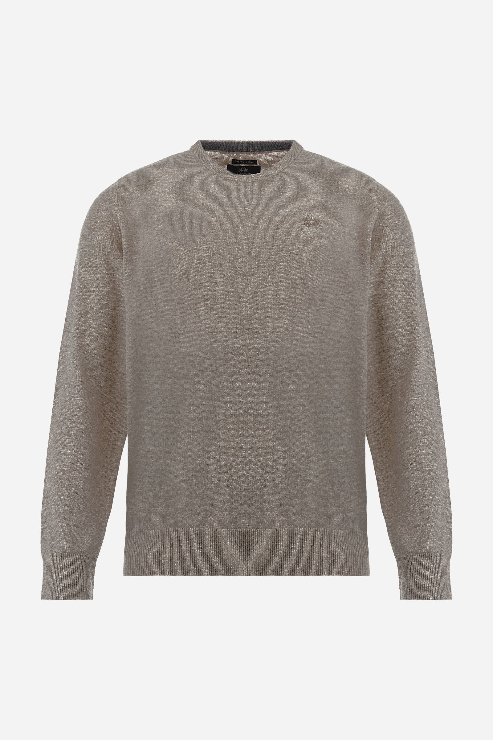 Men’s crew neck wool cashmere sweater - Branndais