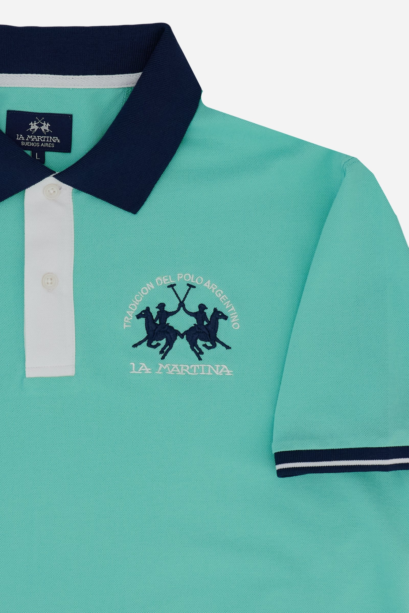 Herren Kurzarm-Poloshirt aus Stretch-Piqué mit Kontrastdetails – Trixie