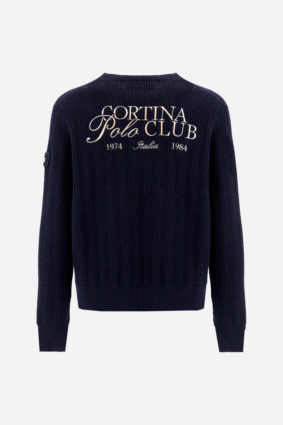 Men's crew neck sweater in wool blend Cortina Polo Club - Eric