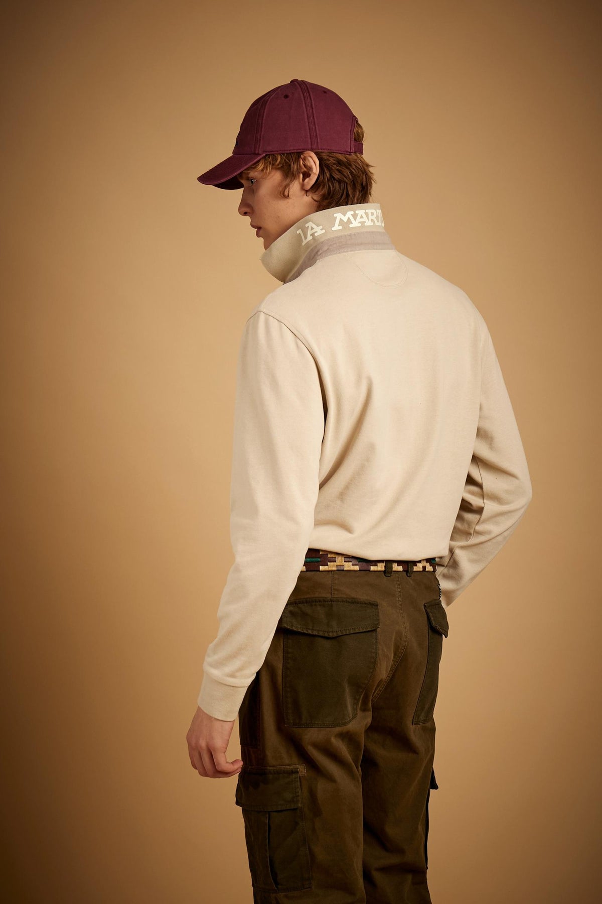 Men's polo in soft-touch jersey with team logo - Dirk