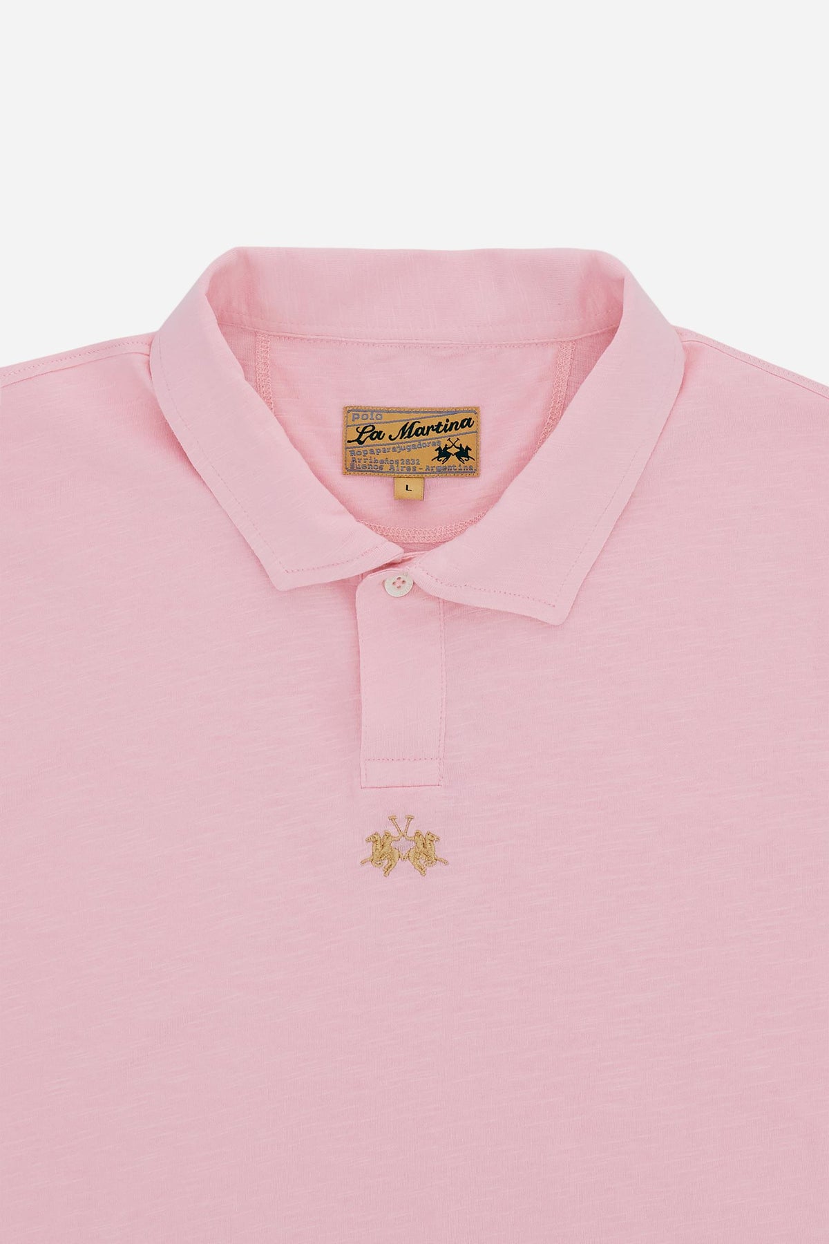 Men’s short-sleeve slub cotton jersey polo shirt. Comfort fit with iconic details inspired by the 19-42 model. - FairTale