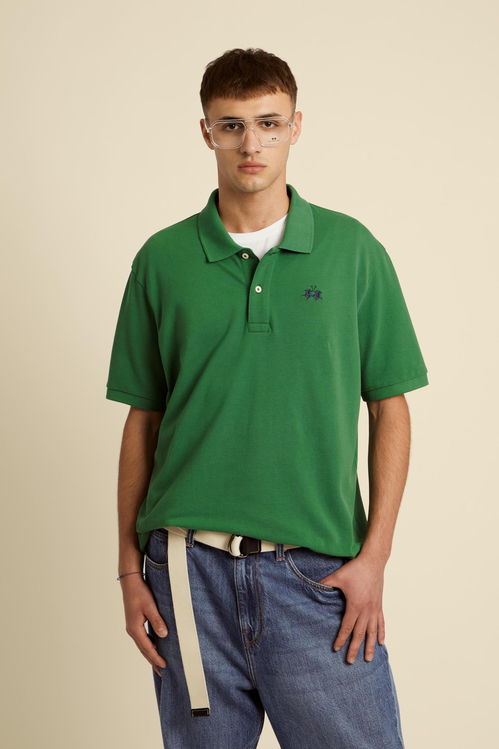 Men’s short sleeve cotton piqué polo shirt – Tex