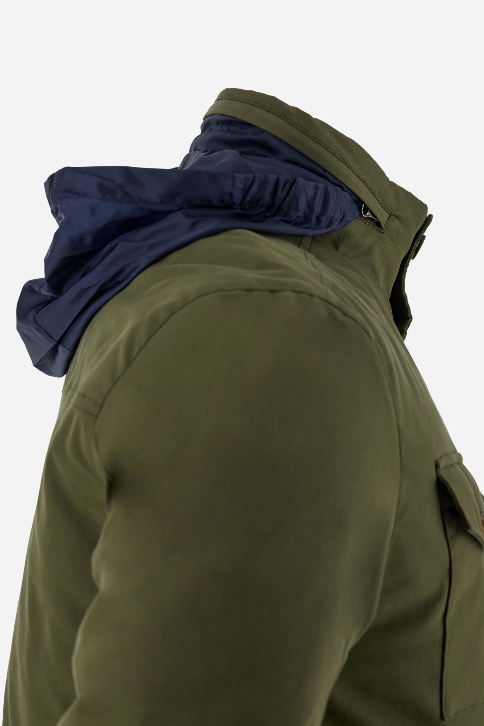 Padded field jacket in cotton twill with cargo pockets - Baldo