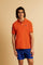 Men’s short-sleeve stretch piqué polo. Two-button placket and ribbed details, with a regular fit. Iconic style characterised by applied logo and patches. - Flame                                                                                                                                                                                                                                                                                                                                                               