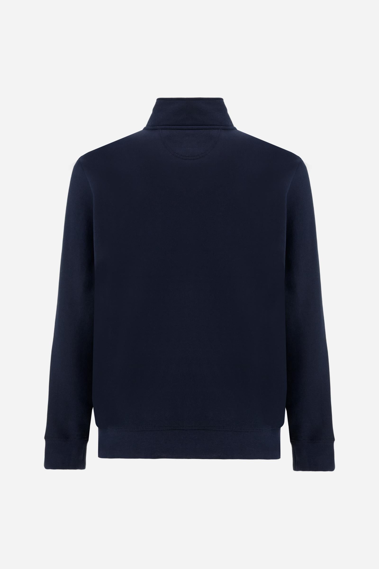 Men's half-zip sweatshirt in brushed cotton Cortina - Dominic