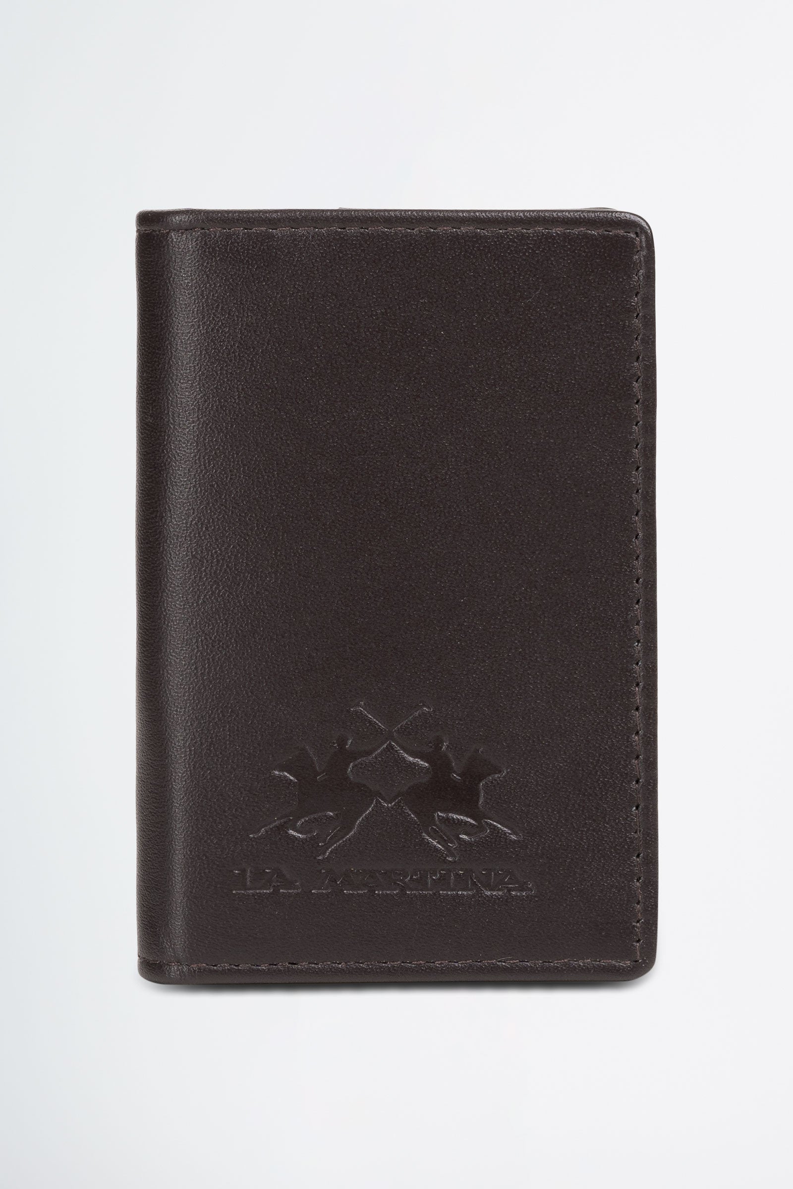 Men leather wallet in solid colour