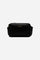 Rectangular crossbody bag in super soft calfskin leather. Essential model with double top zip and golden front tag. - Black                                                                                                                                                                                                                                                                                                                                                                                                     