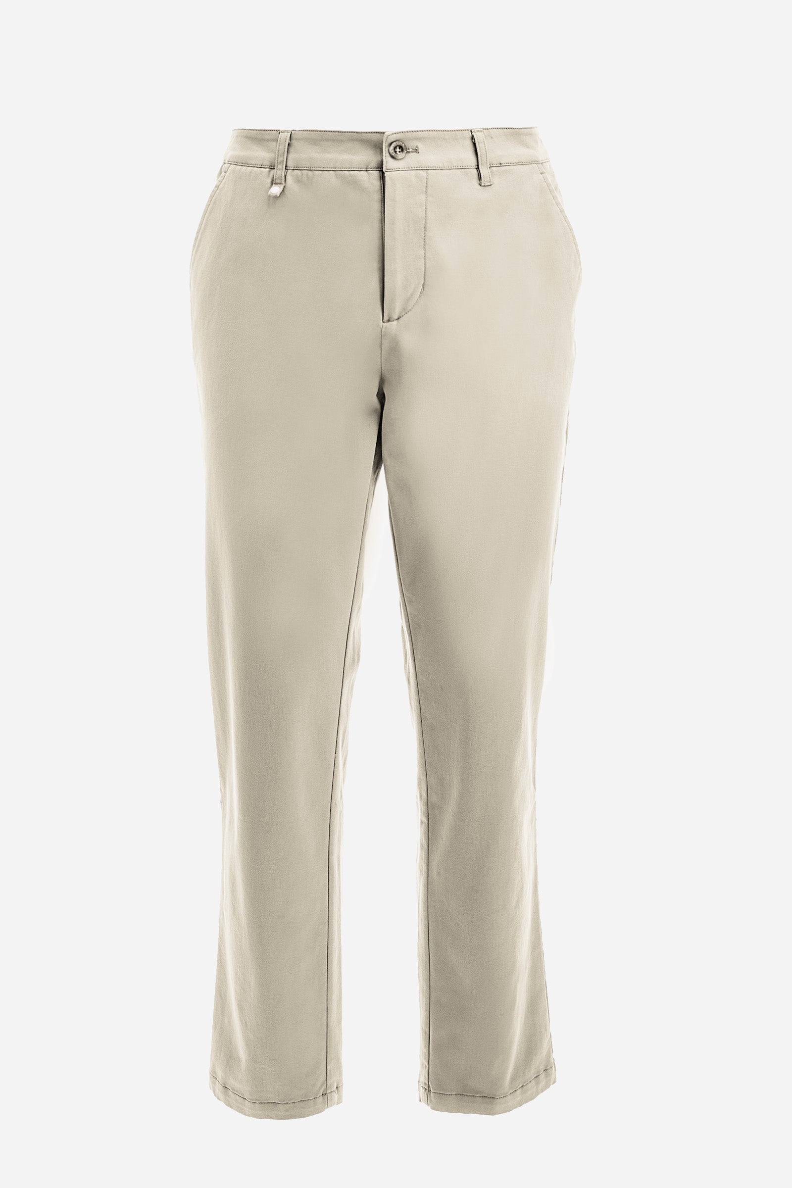 Pantalone chino regular fit in cotone elasticizzato - Zenovio