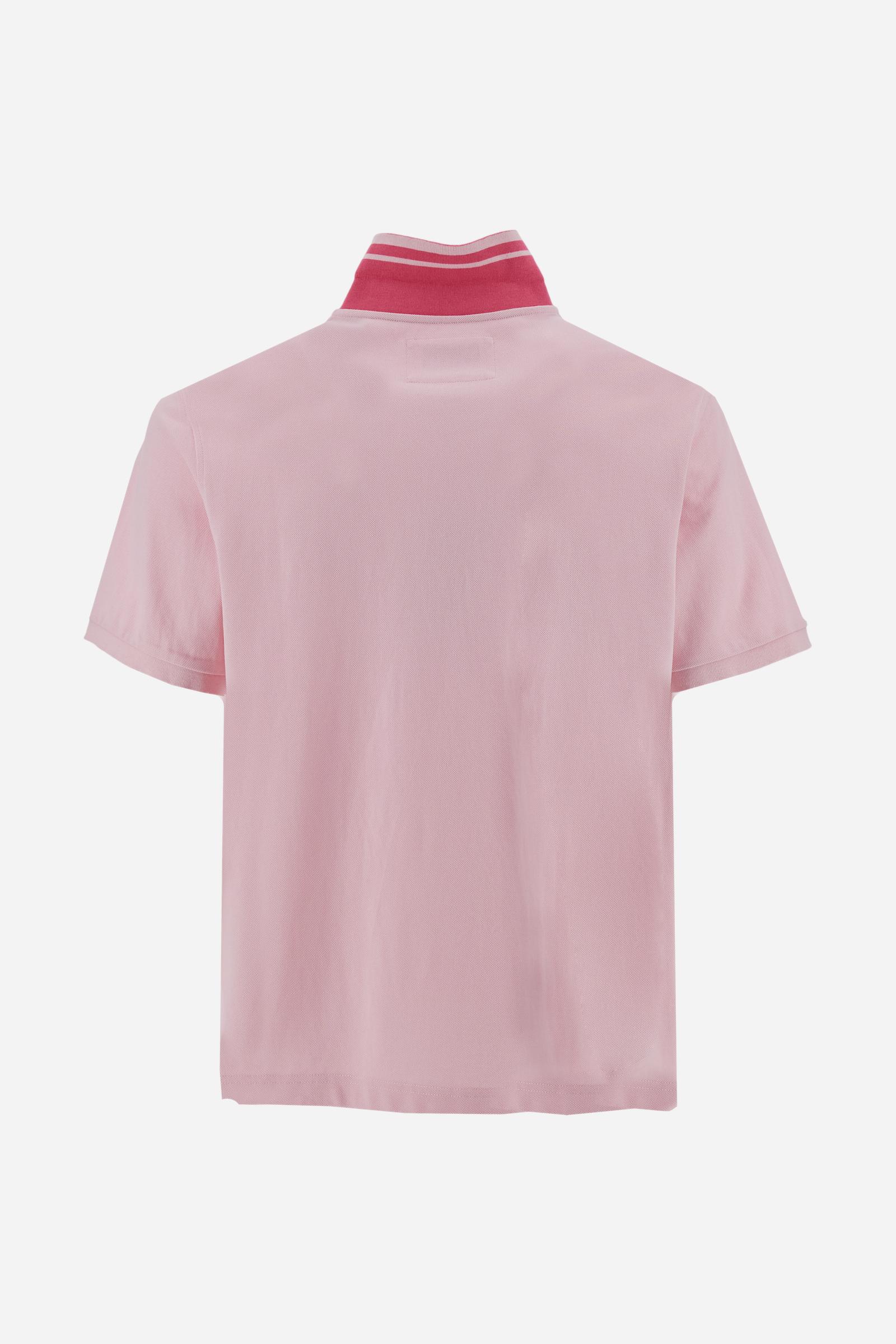 Men’s short-sleeve piqué polo shirt with 3D maxi logo – Coty