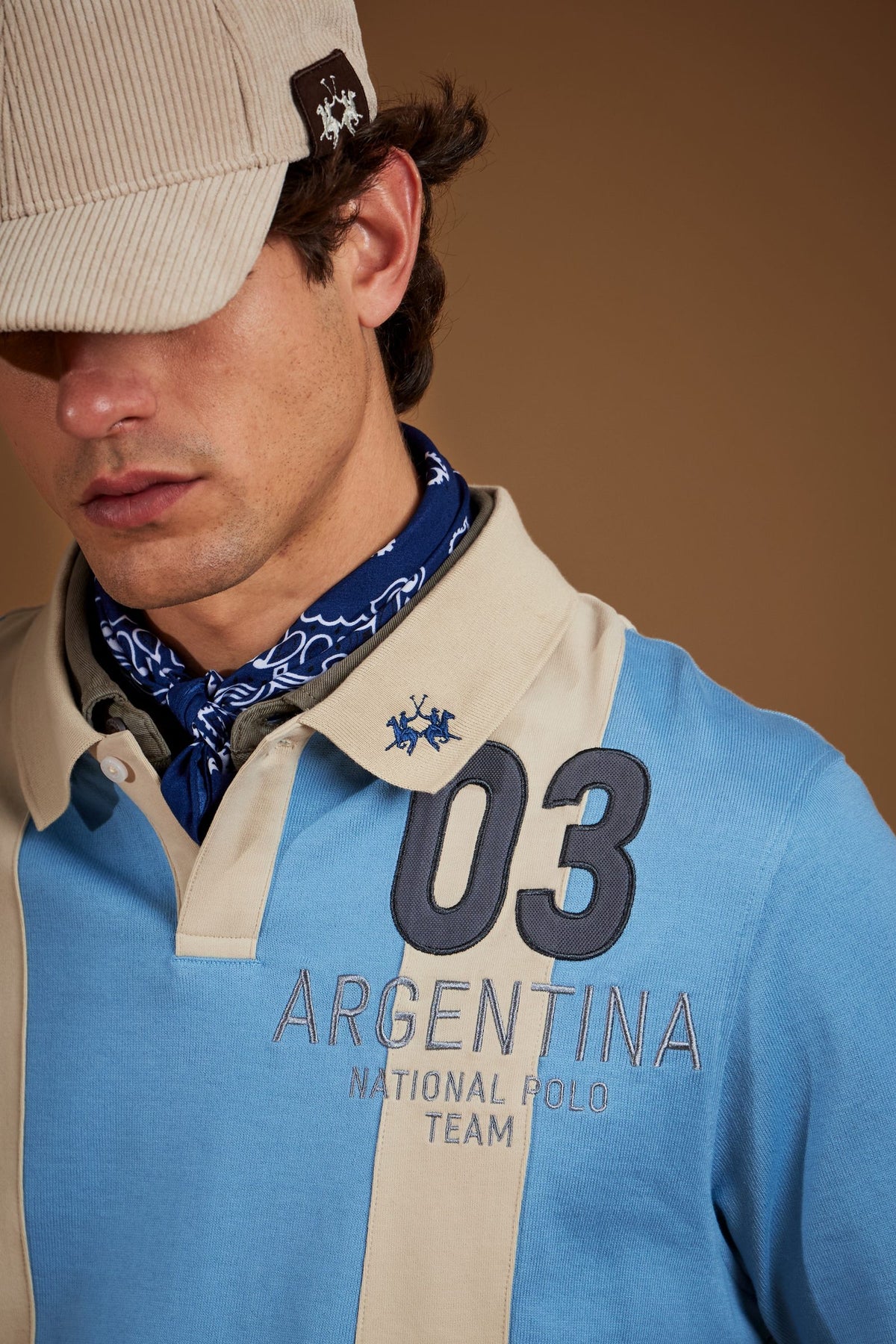 Polo de hombre manga corta en jersey pesado de algodón Argentina - Daniele