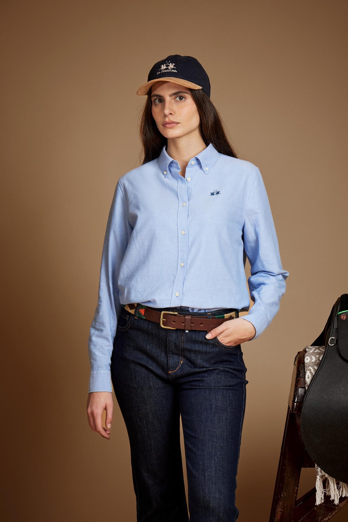 Women's Oxford shirt in pure cotton – Divina