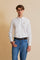 Men’s long-sleeve garment-dyed cotton poplin shirt. Regular fit with button-down collar and tricolor embroidered logo on the chest. - Optic White                                                                                                                                                                                                                                                                                                                                                                               