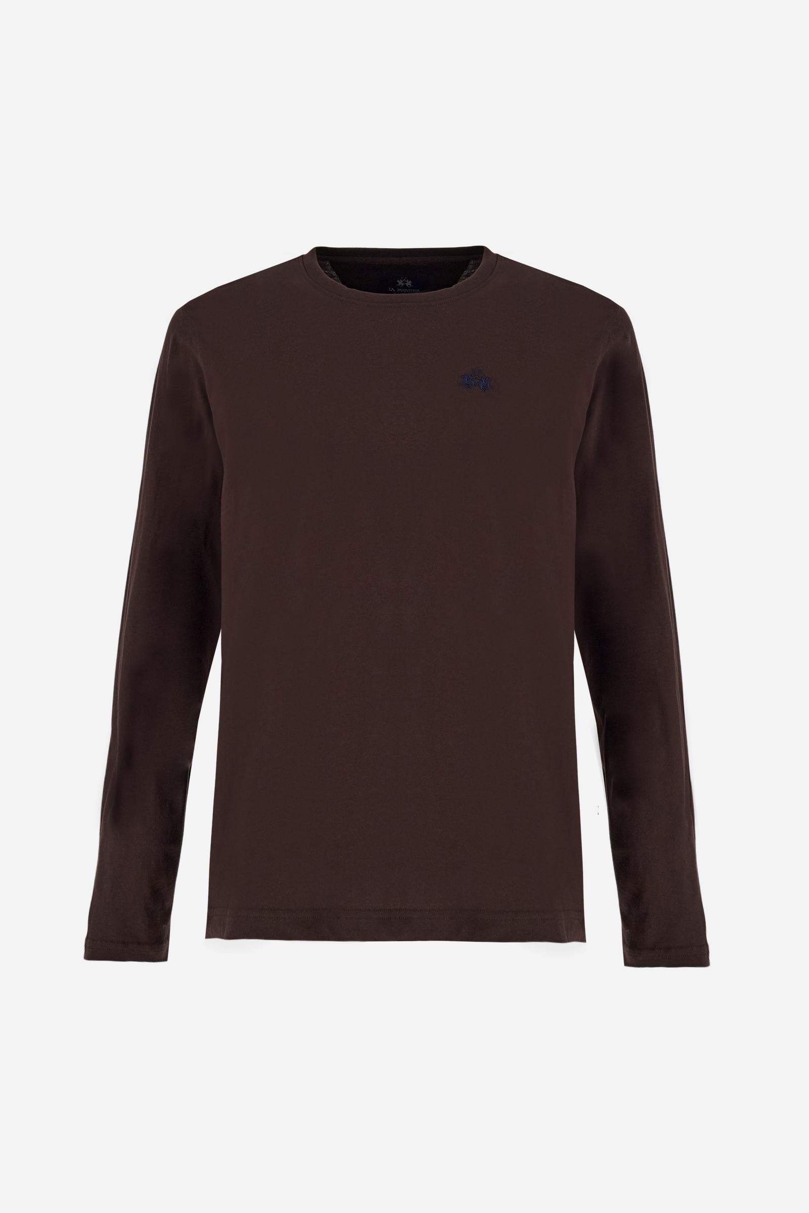 Camiseta de hombre de cuello redondo en jersey de algodón básica - Benjy