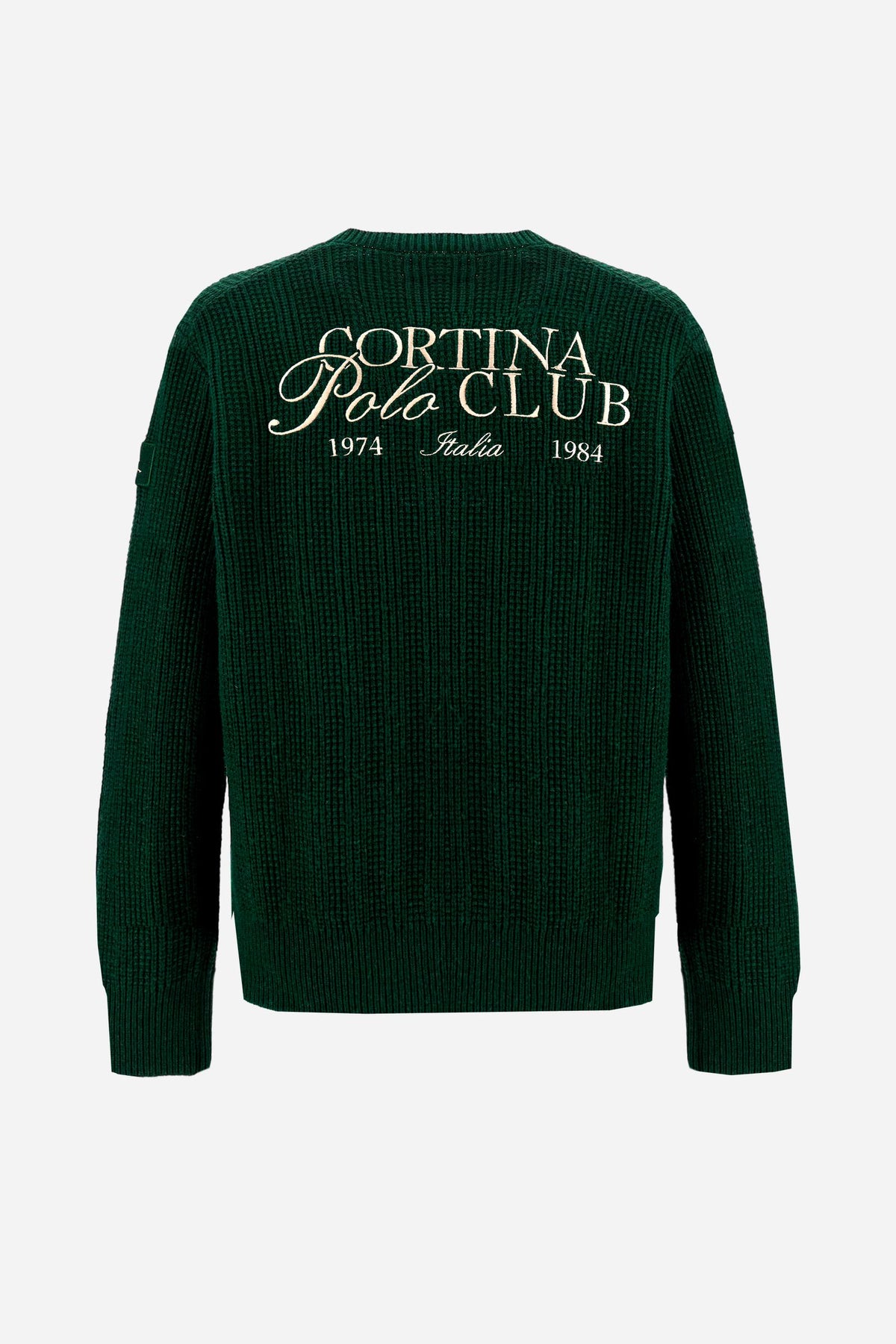 Men's crew neck sweater in wool blend Cortina Polo Club - Eric
