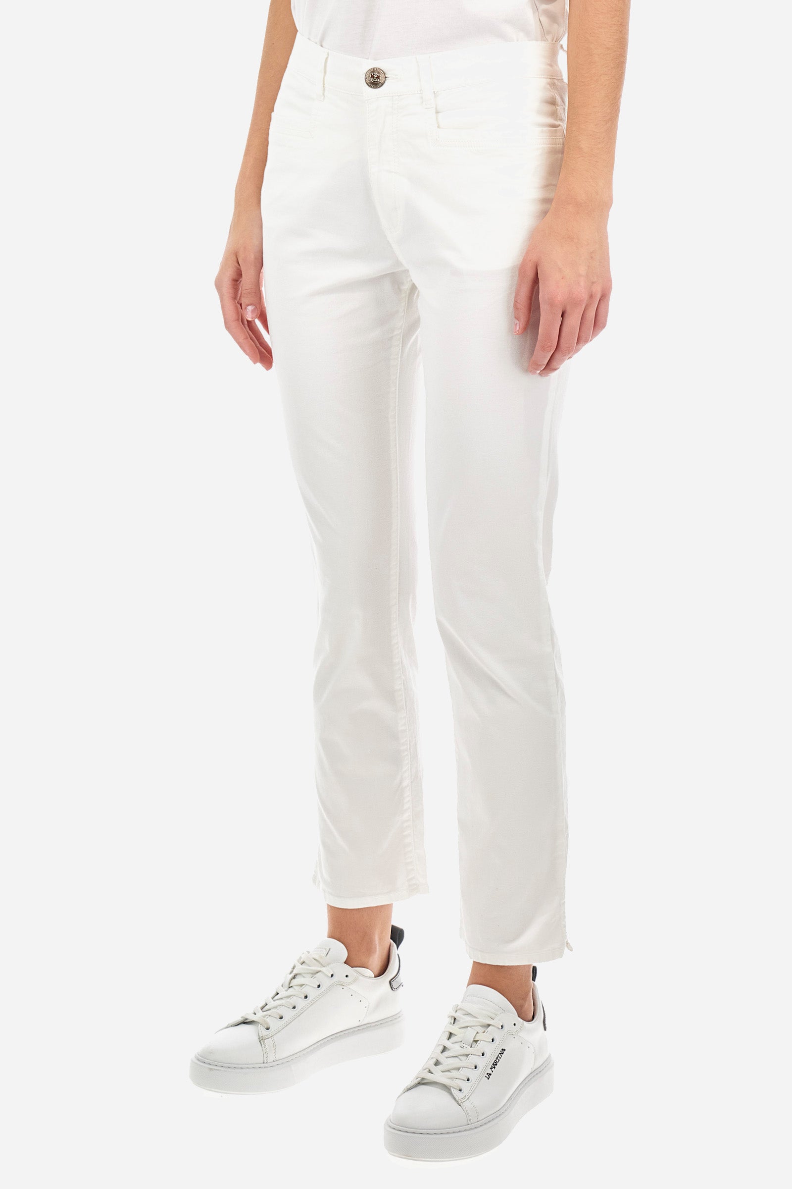 Pantaloni flare in twill di cotone regular fit - Antonietta