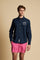 Men’s long-sleeve cotton and linen shirt. Regular fit with strong graphic identity, featuring prints and embroidery inspired by the Polo Team Argentina. - Navy                                                                                                                                                                                                                                                                                                                                                                 
