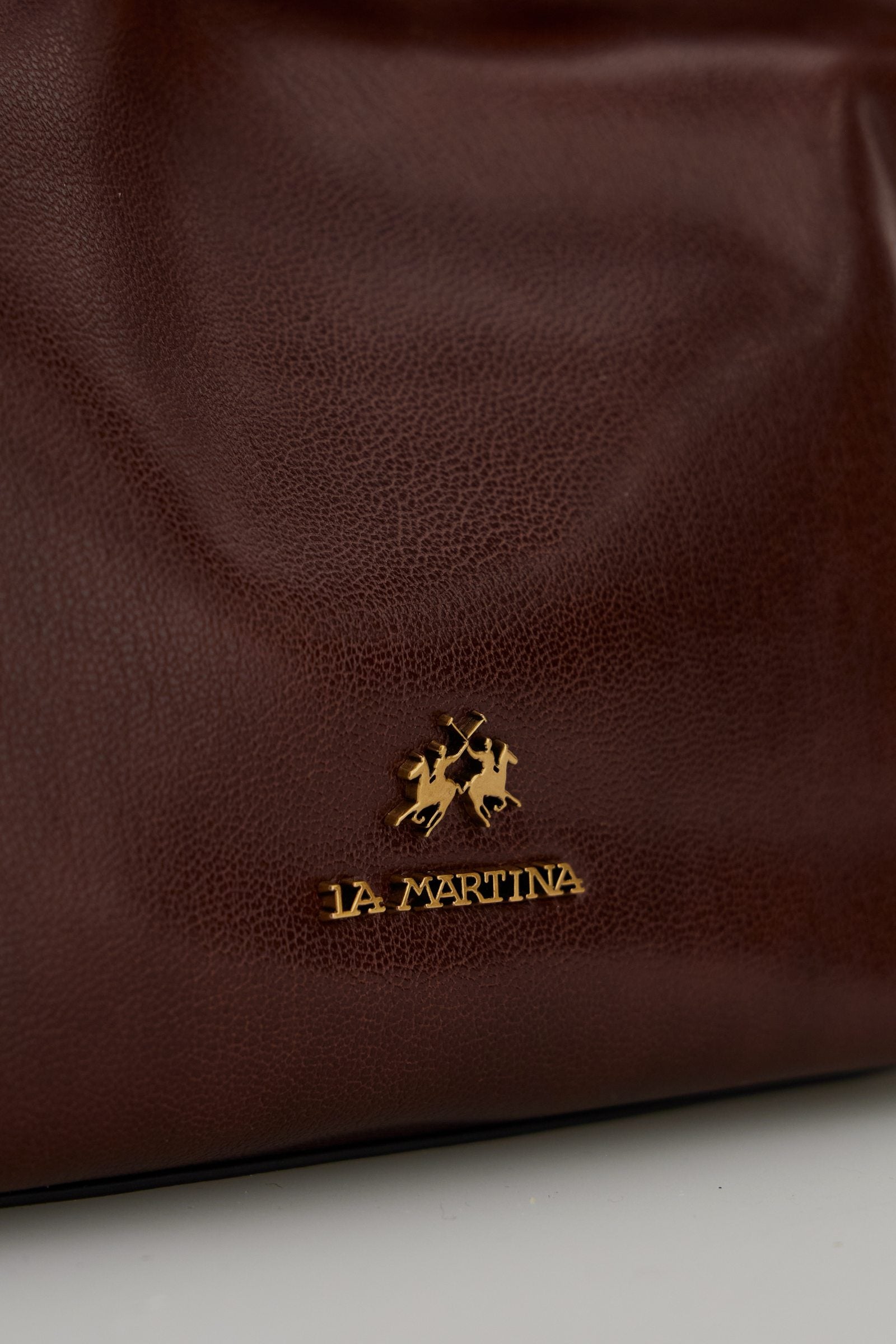 Women's leather tote bag with top belt detail - Bandera