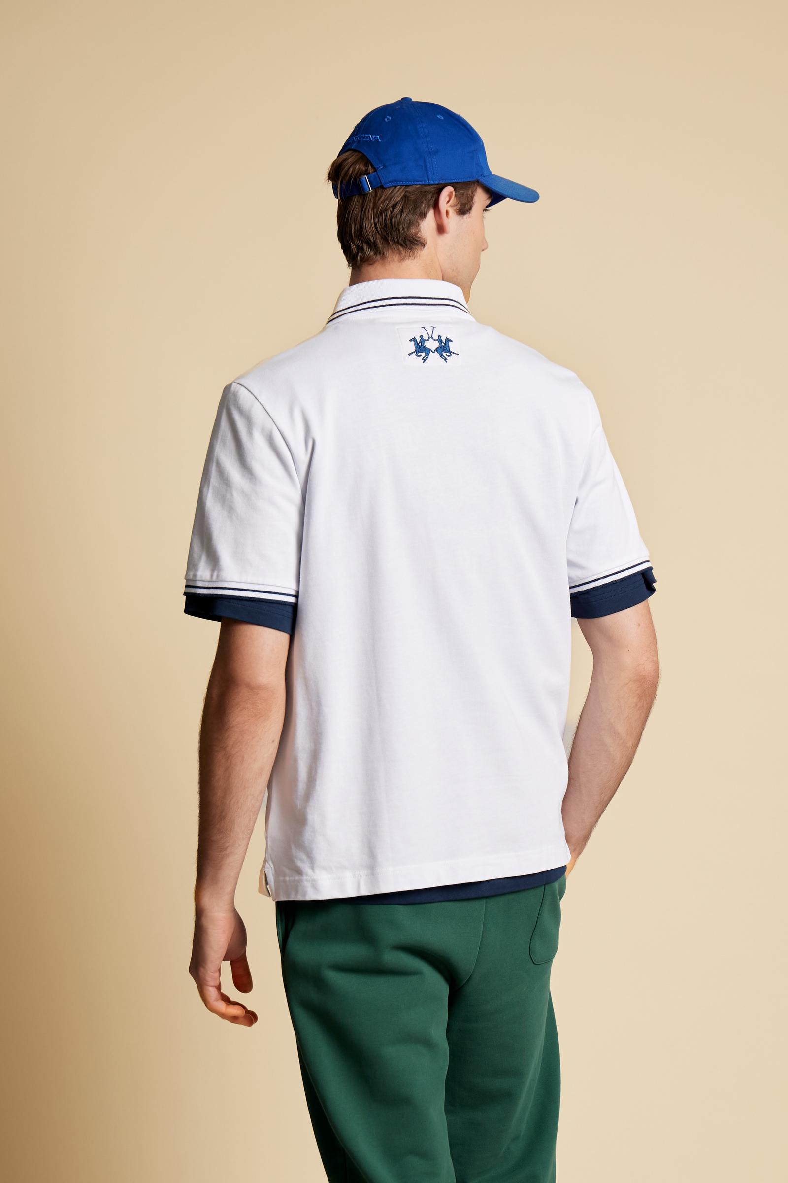 Men’s short-sleeve cotton jersey polo shirt Mykonos – Corbin