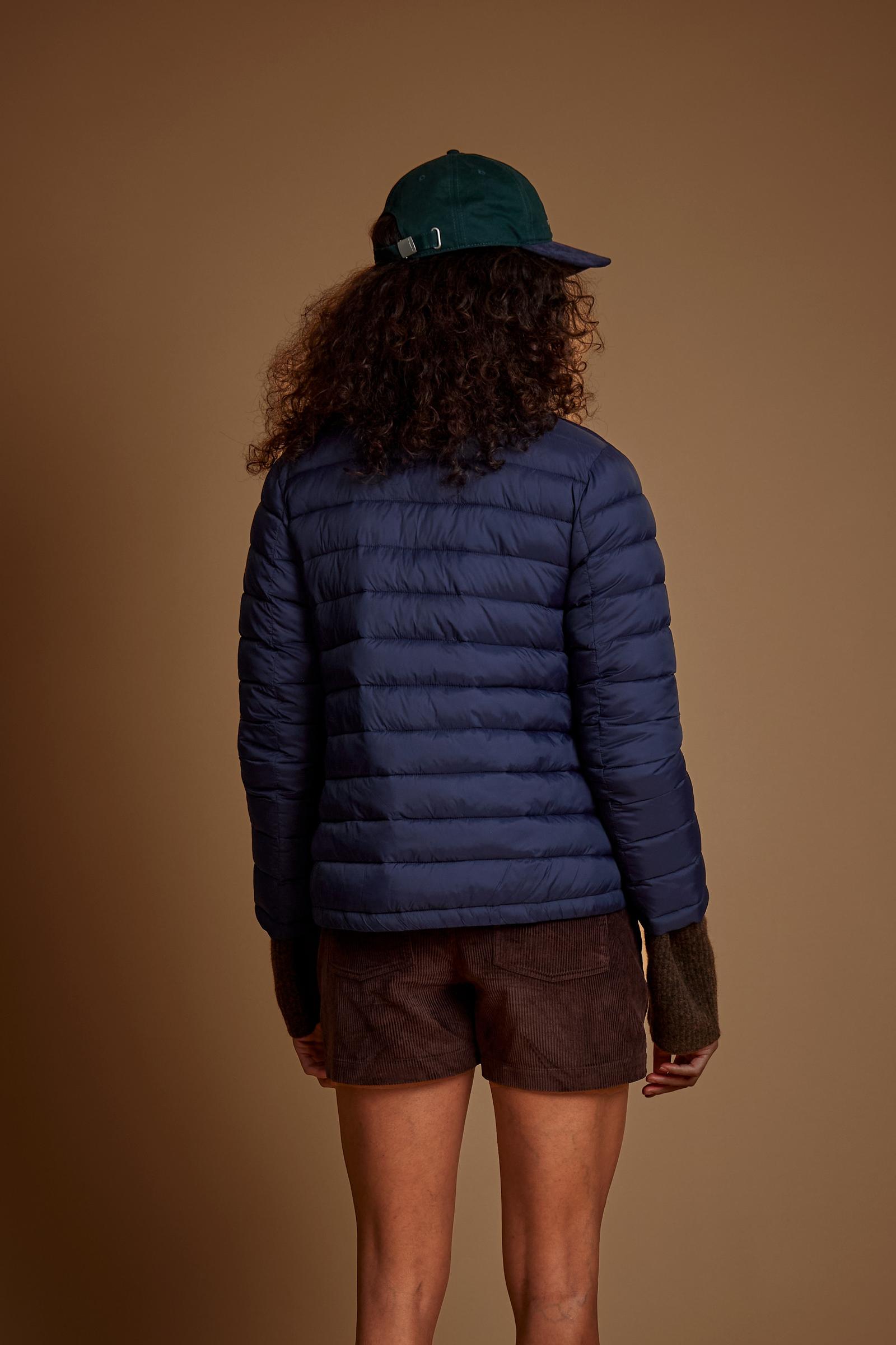 Short women's down jacket with high collar in nylon - Dene
