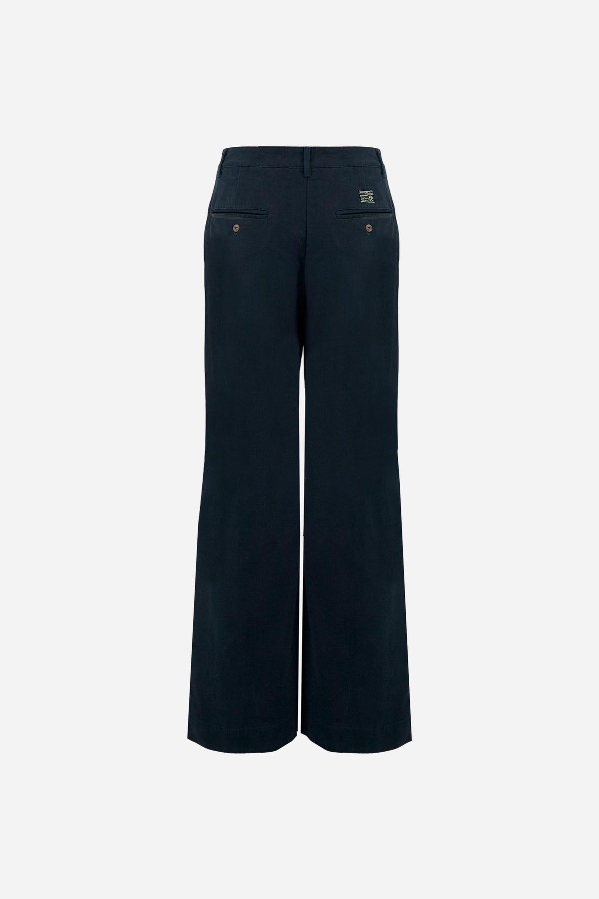 Damenhose mit weitem Bein aus Baumwoll-Twill – Ester