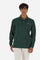 Men’s long-sleeve polo in high-quality stretch cotton piqué for comfort and flexibility. Tone-on-tone ribbed collar with contrast gabardine undercollar embroidered with the brand’s iconic lettering, revealed when the collar is lifted. Contrast embroidered logo on the chest. Slim fit, offering a modern silhouette that enhances the body while ensuring freedom of movement. Model wears size L. - Sycamore