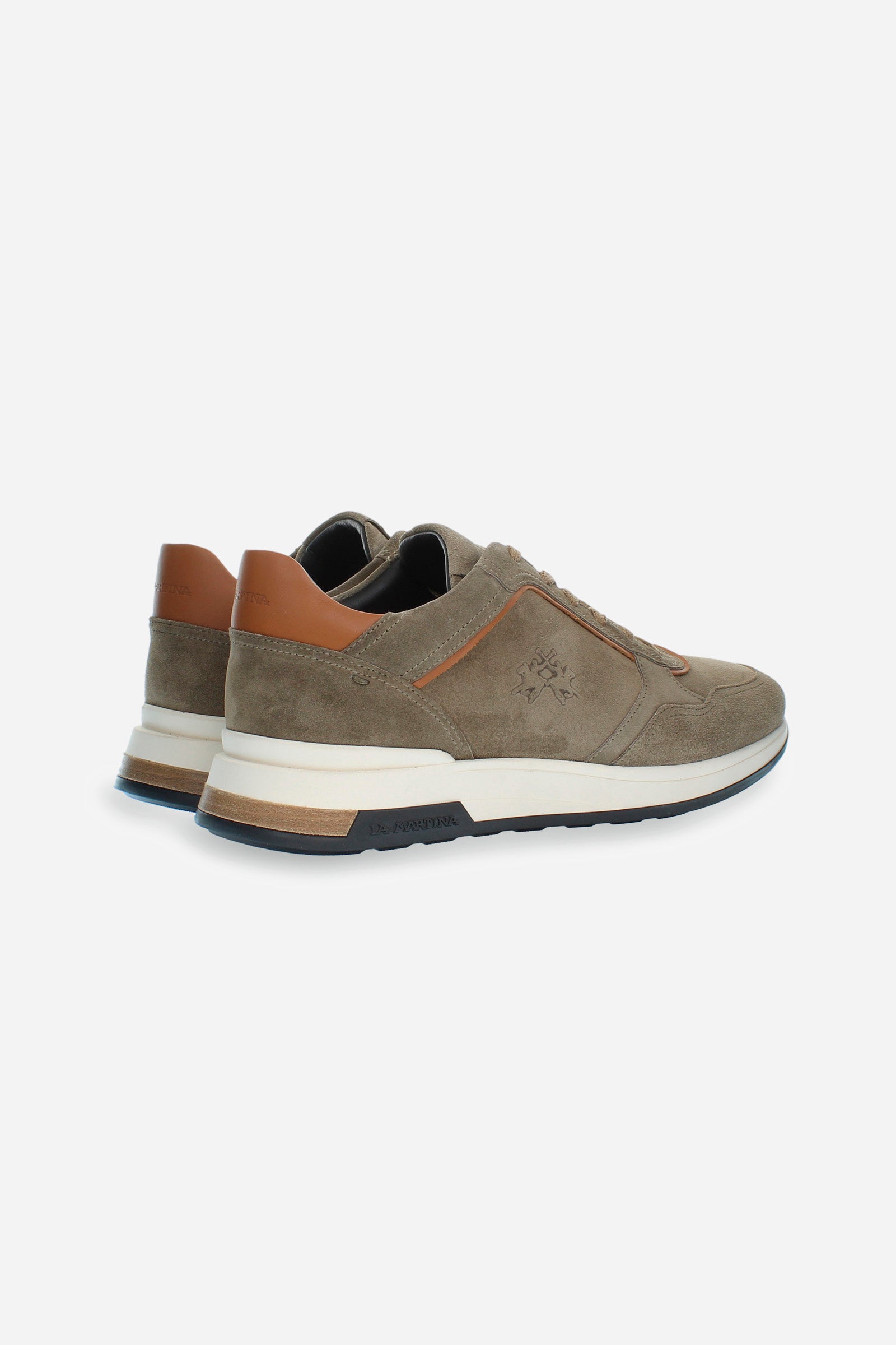 Men's leather and suede trainer - "Route 40"