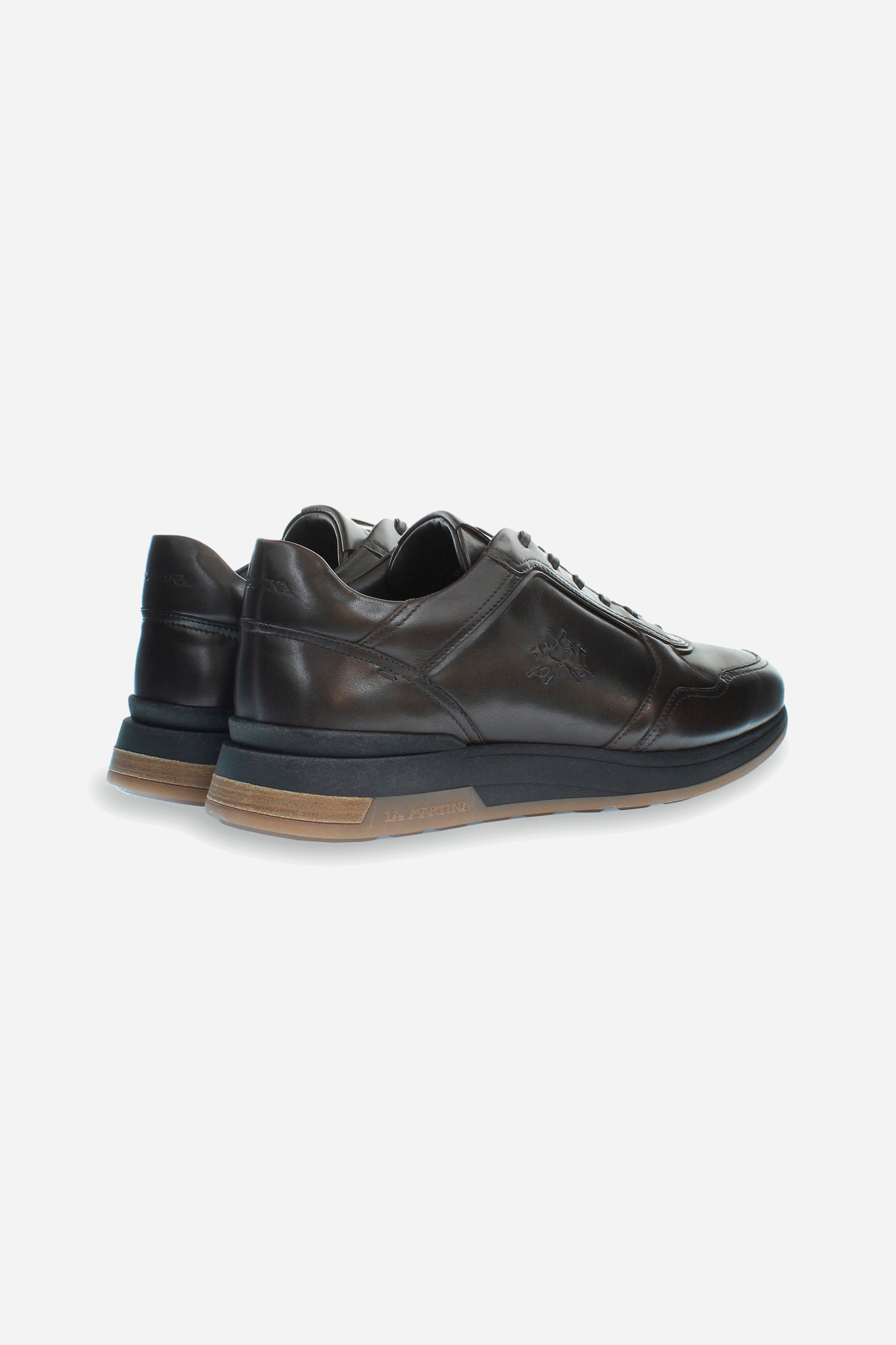 Men's leather and suede trainer - "Route 40"