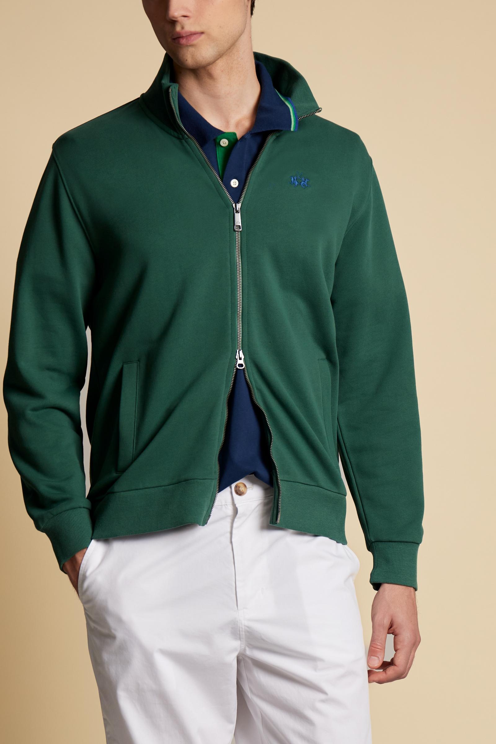 Sweat-shirt homme zippé en French Terry de coton – Caden