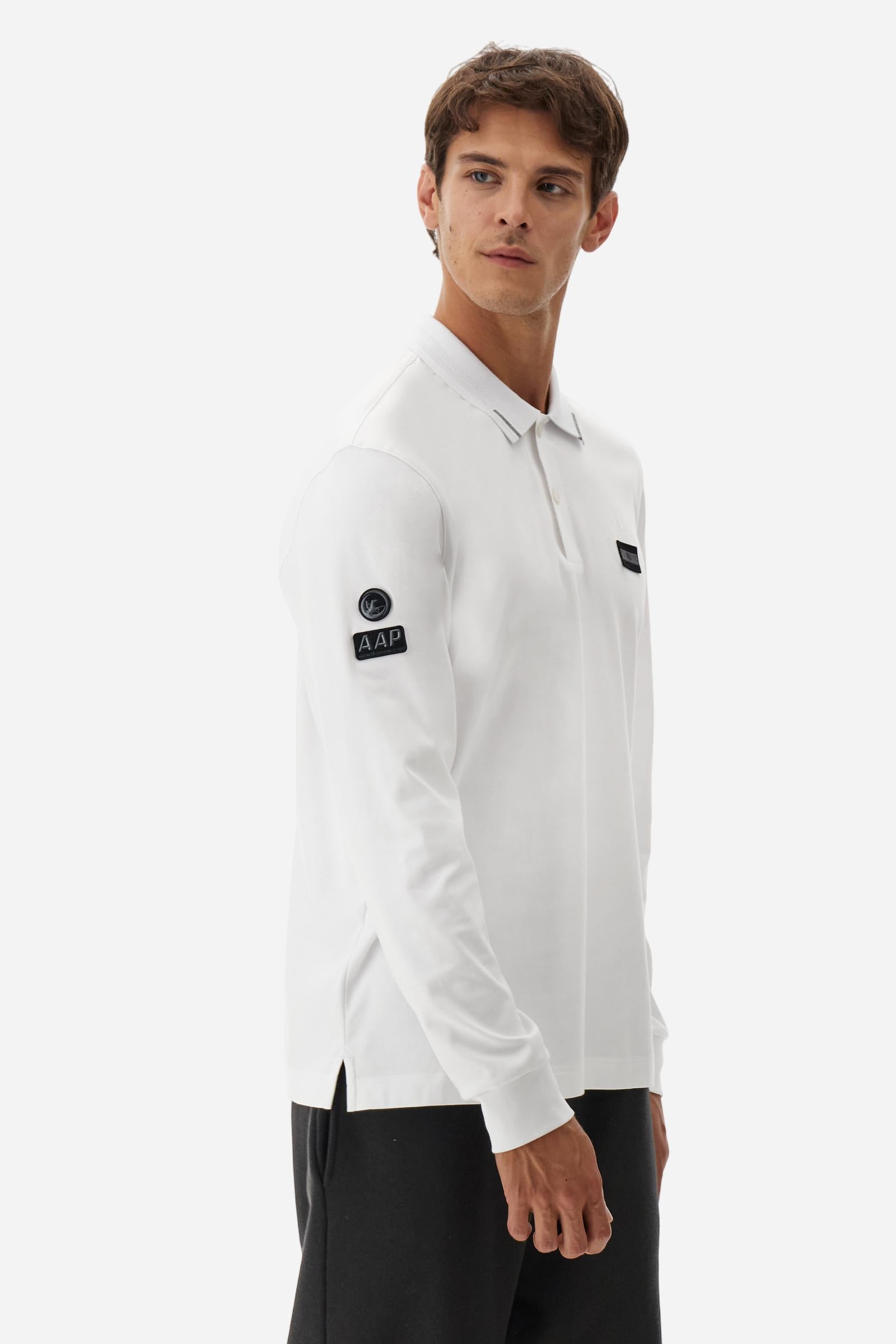 Polo hombre manga larga jersey fluido AAP - Booker
