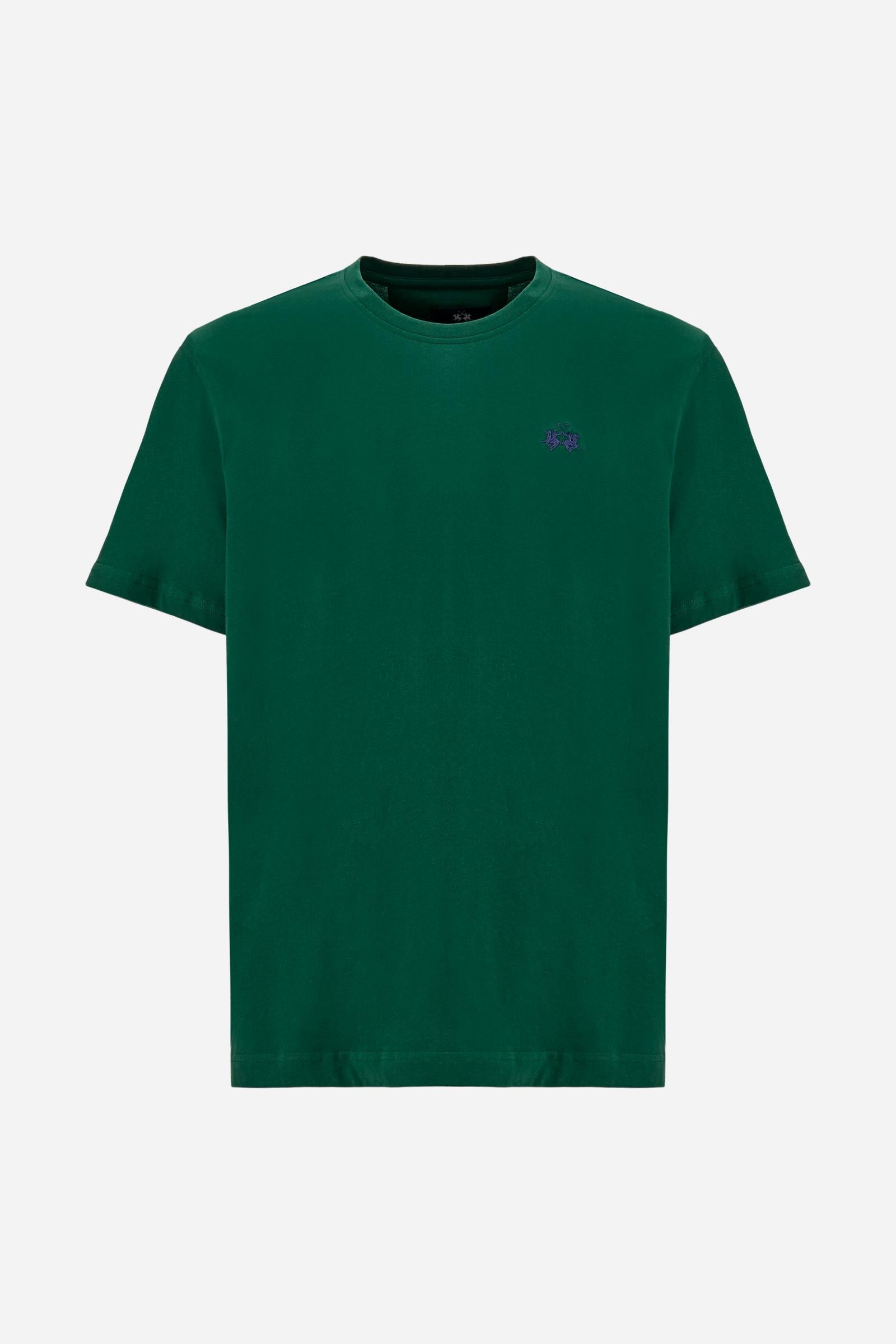 Men’s cotton jersey T-shirt with small logo - Serge