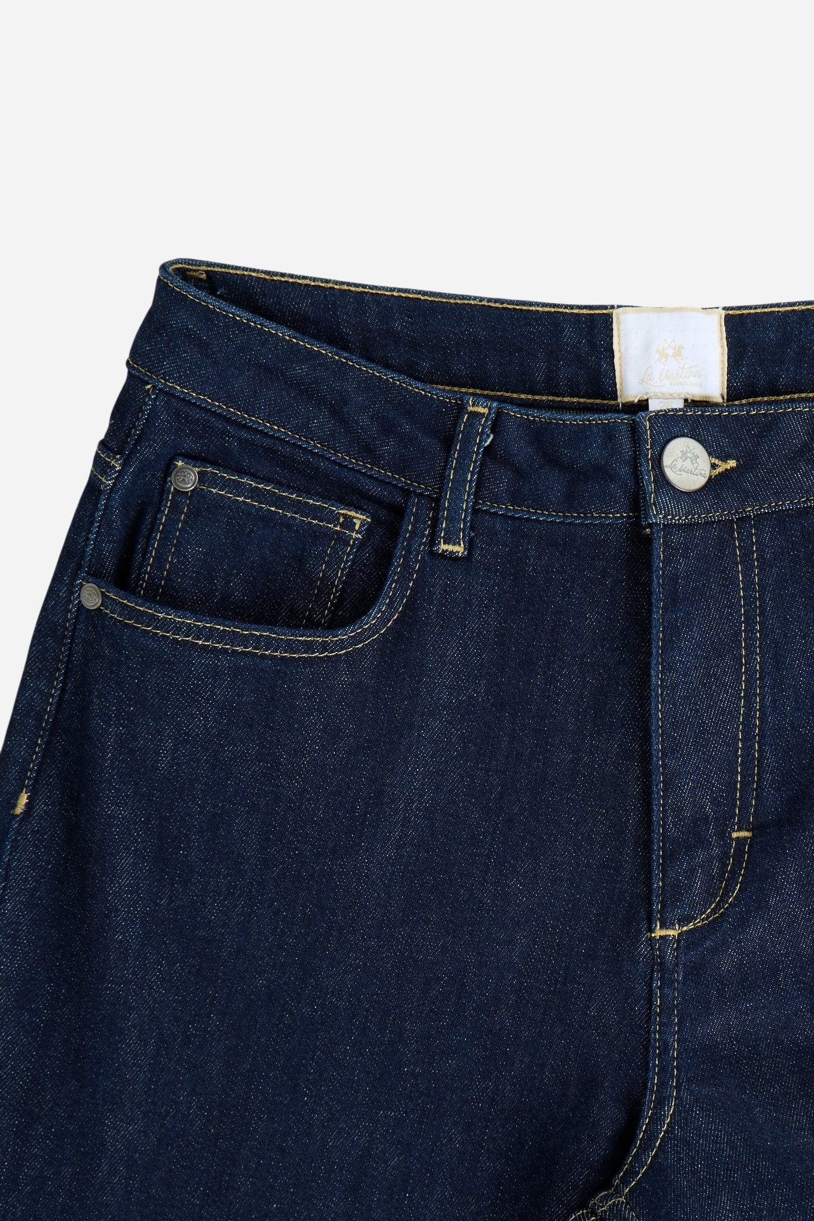 Jeans Damen aus Baumwolle in extra dunklem Denim - Elena