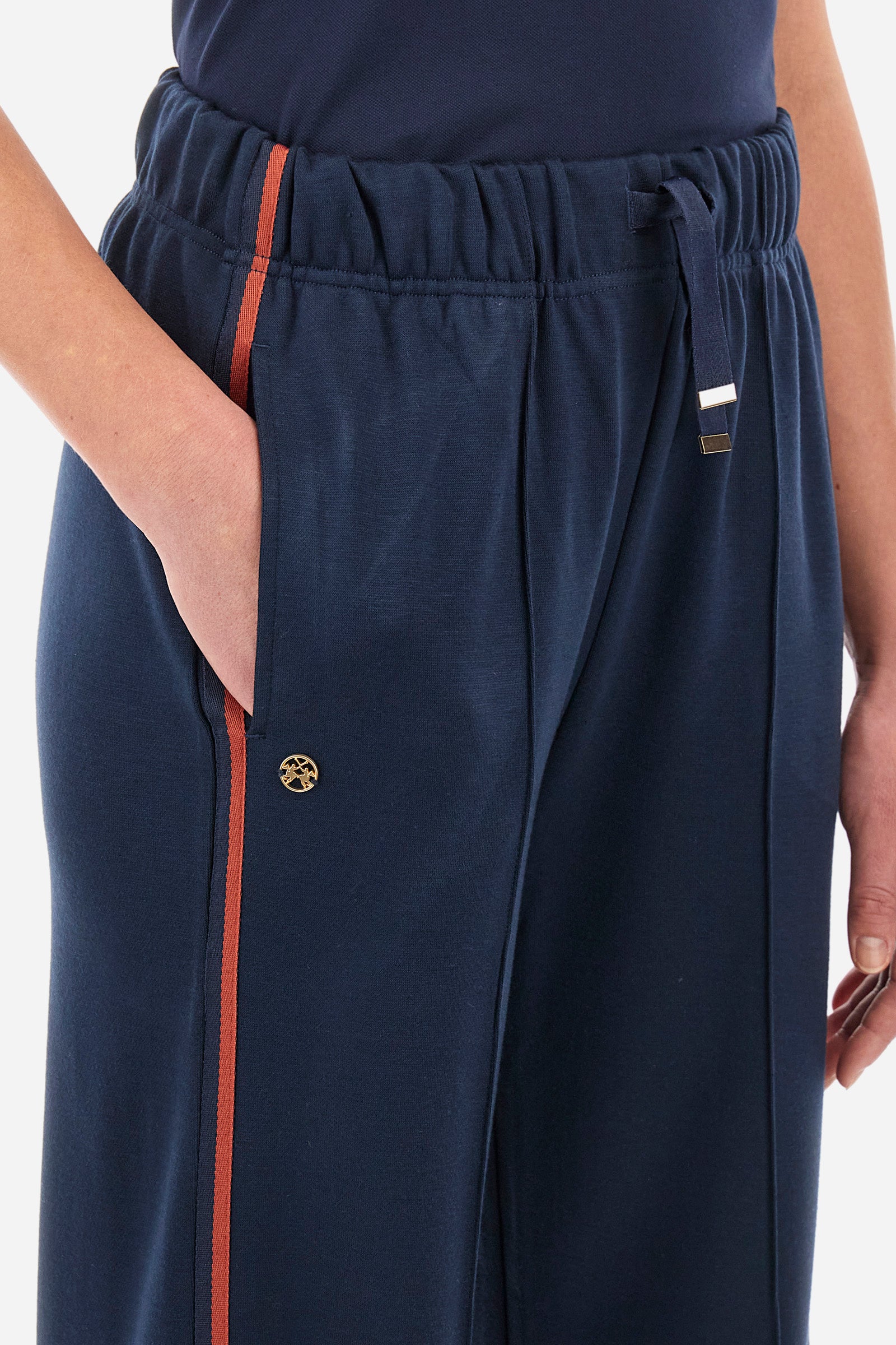 Women's regular fit trousers in a sweat fabric - Yamila