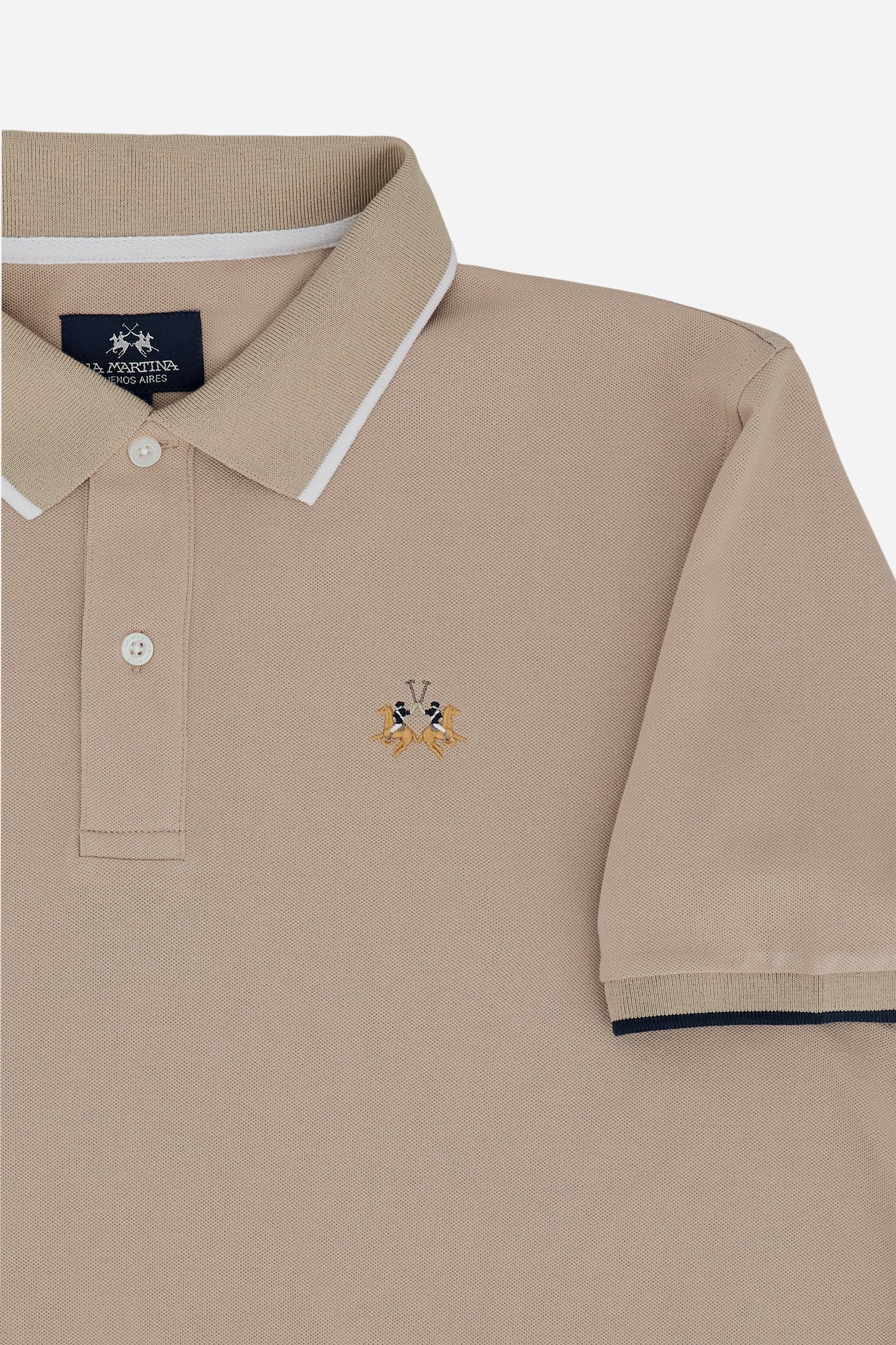 Men’s regular fit stretch piqué polo shirt Essential – Russell