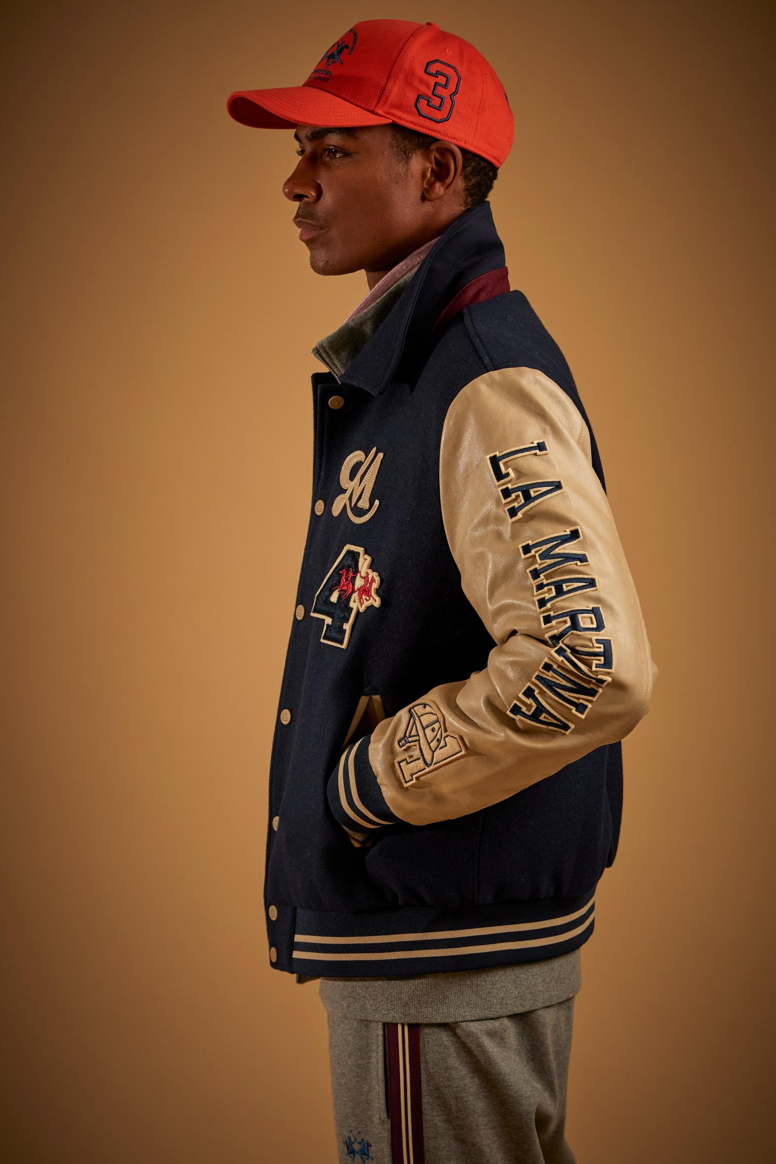 Padded college jacket in wool felt - Dallas