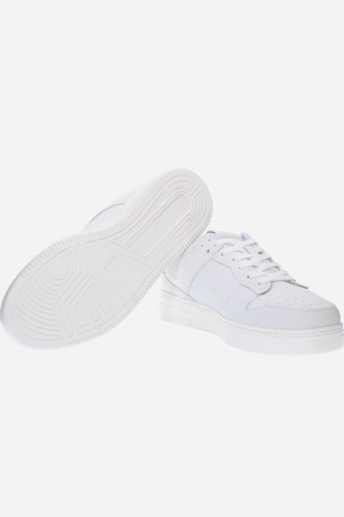 Men's sneaker with soft leather upper, two-tone rubber sole, Strobel construction for flexibility, and a personalized footbed for all-day comfort and urban style. - Optic White
