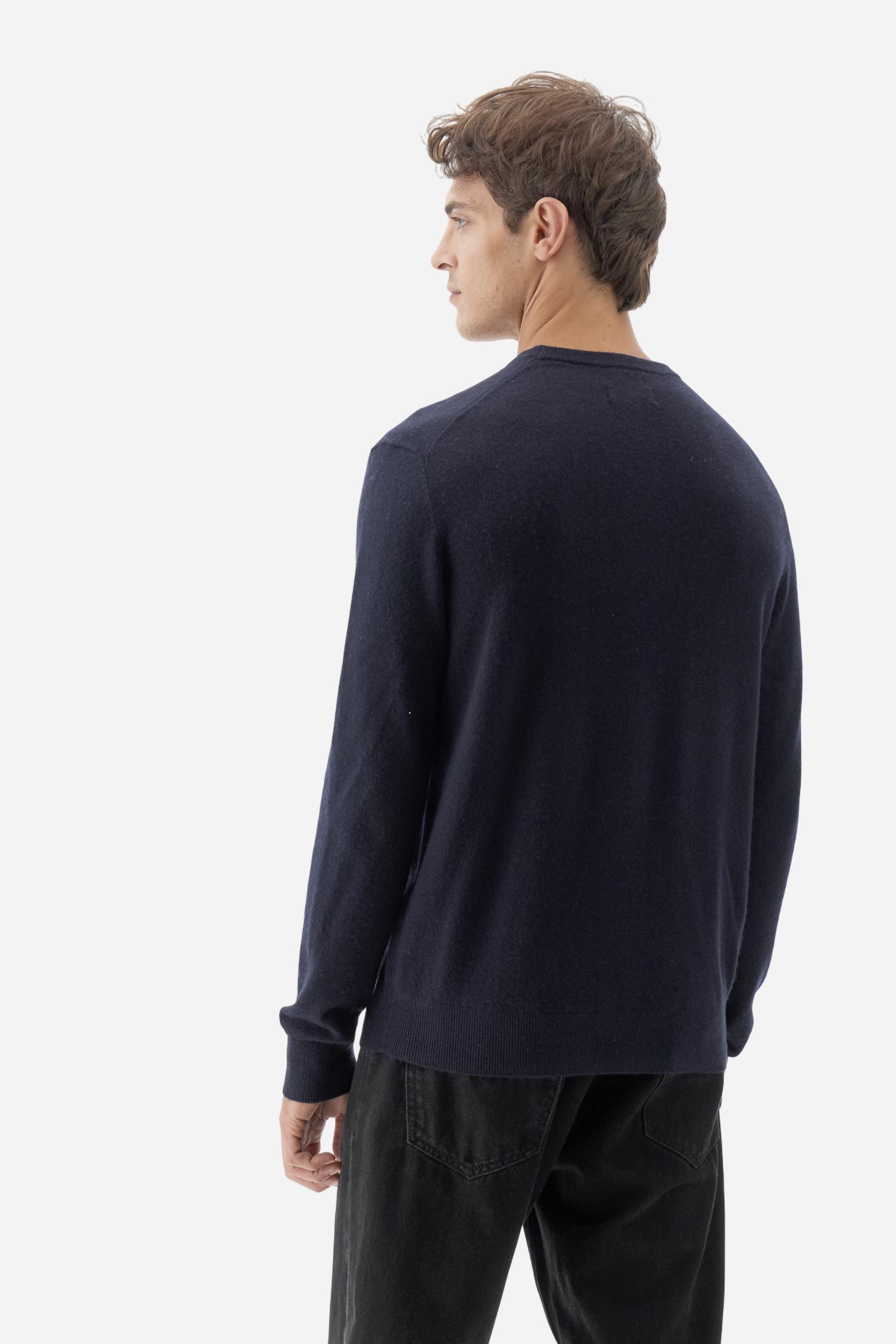 Men’s crew neck wool cashmere sweater - Branndais