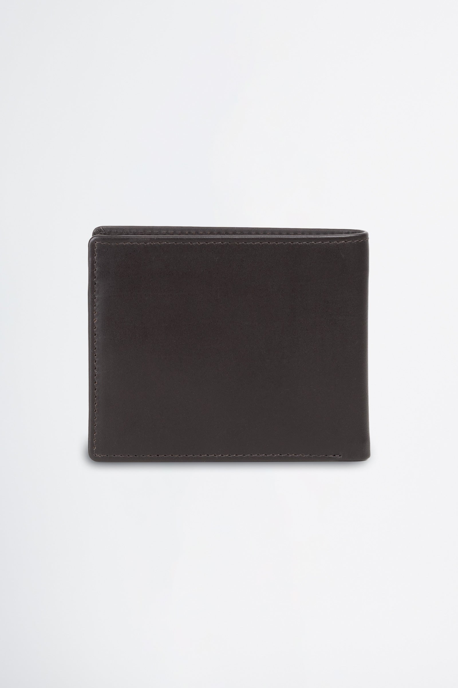 Leather wallet in solid colour