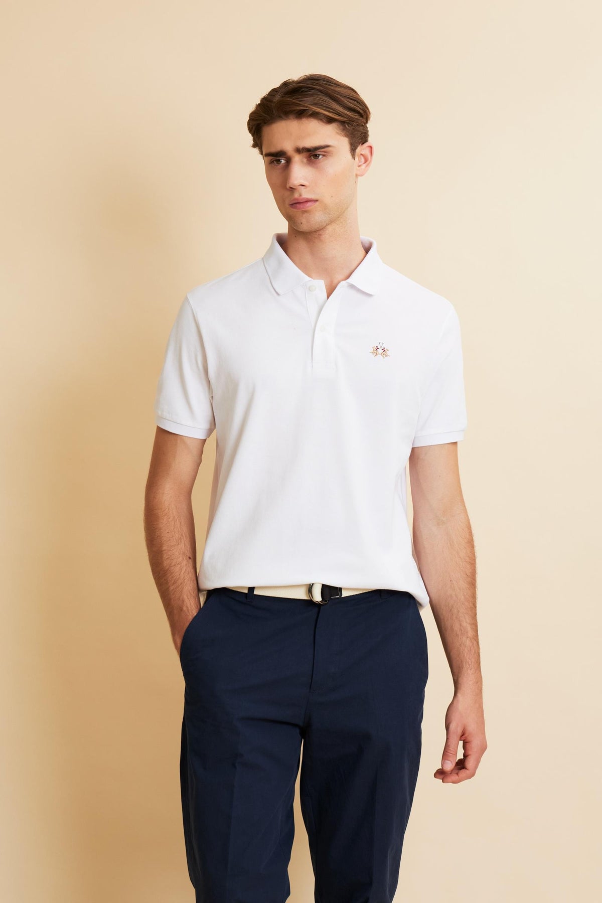 Polo da uomo regular fit multicolor logo - Eduardo
