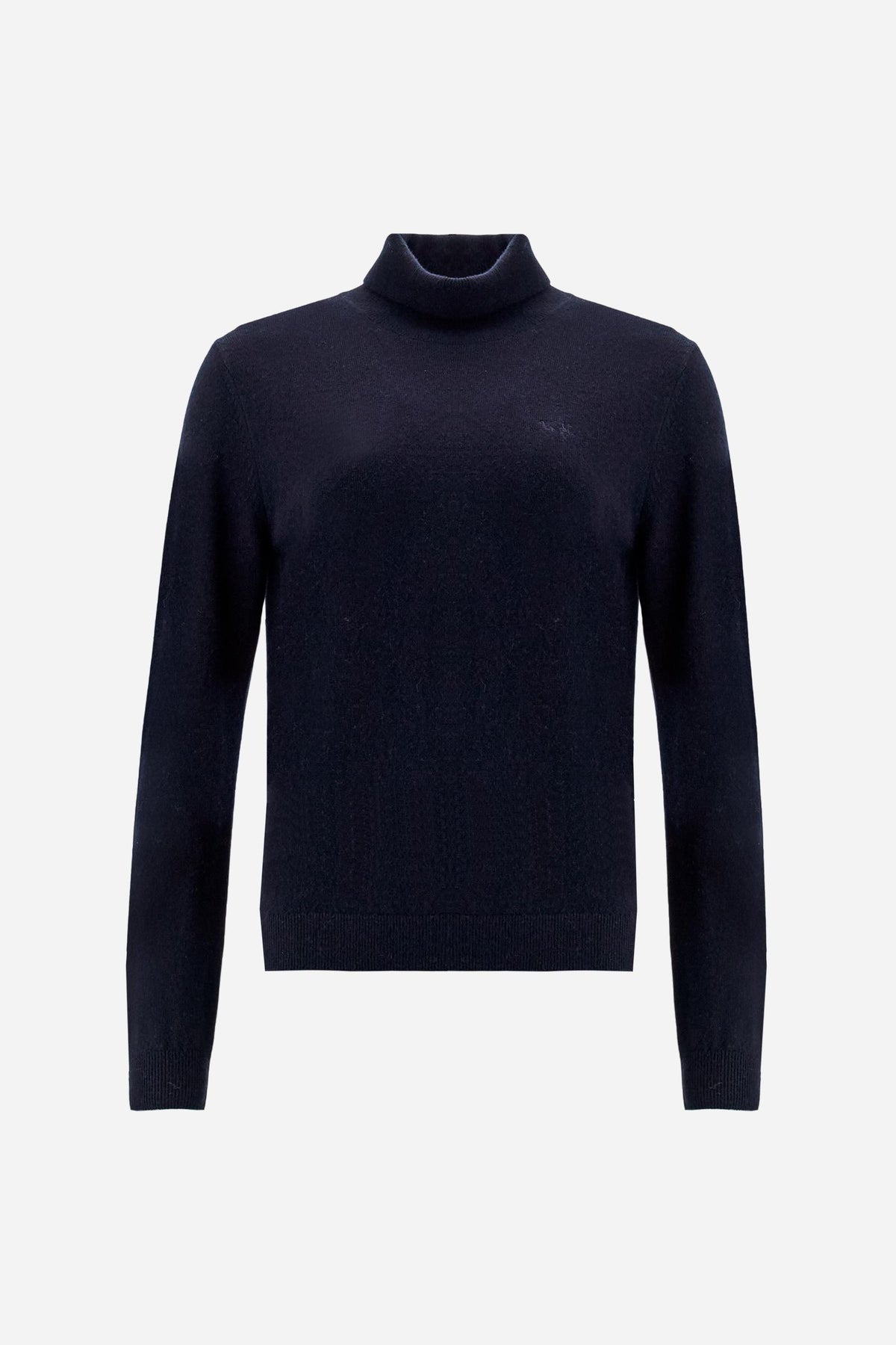 Women's ribbed turtleneck sweater in lambswool blend - Elvina