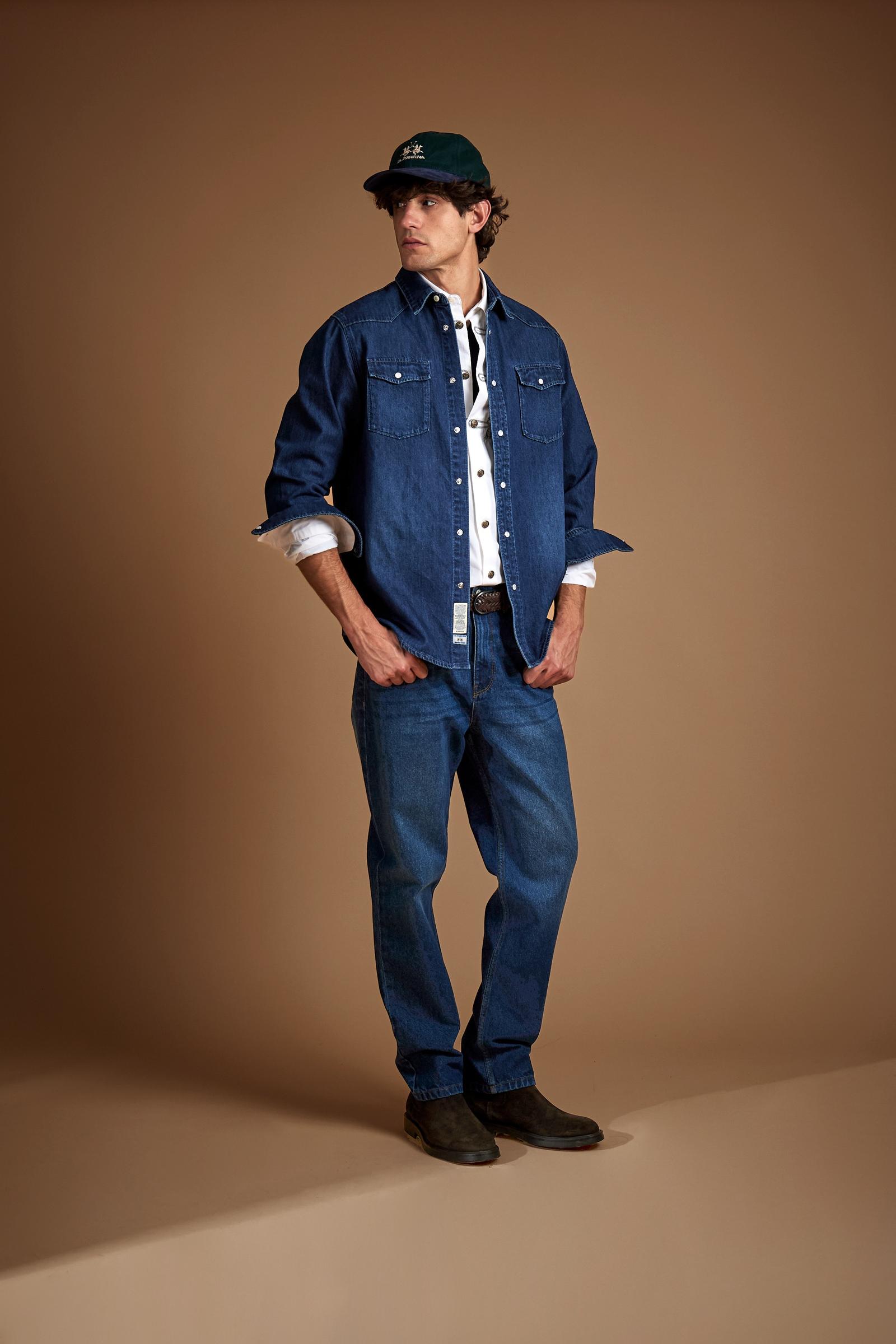 Lightweight cotton denim shirt - Taron