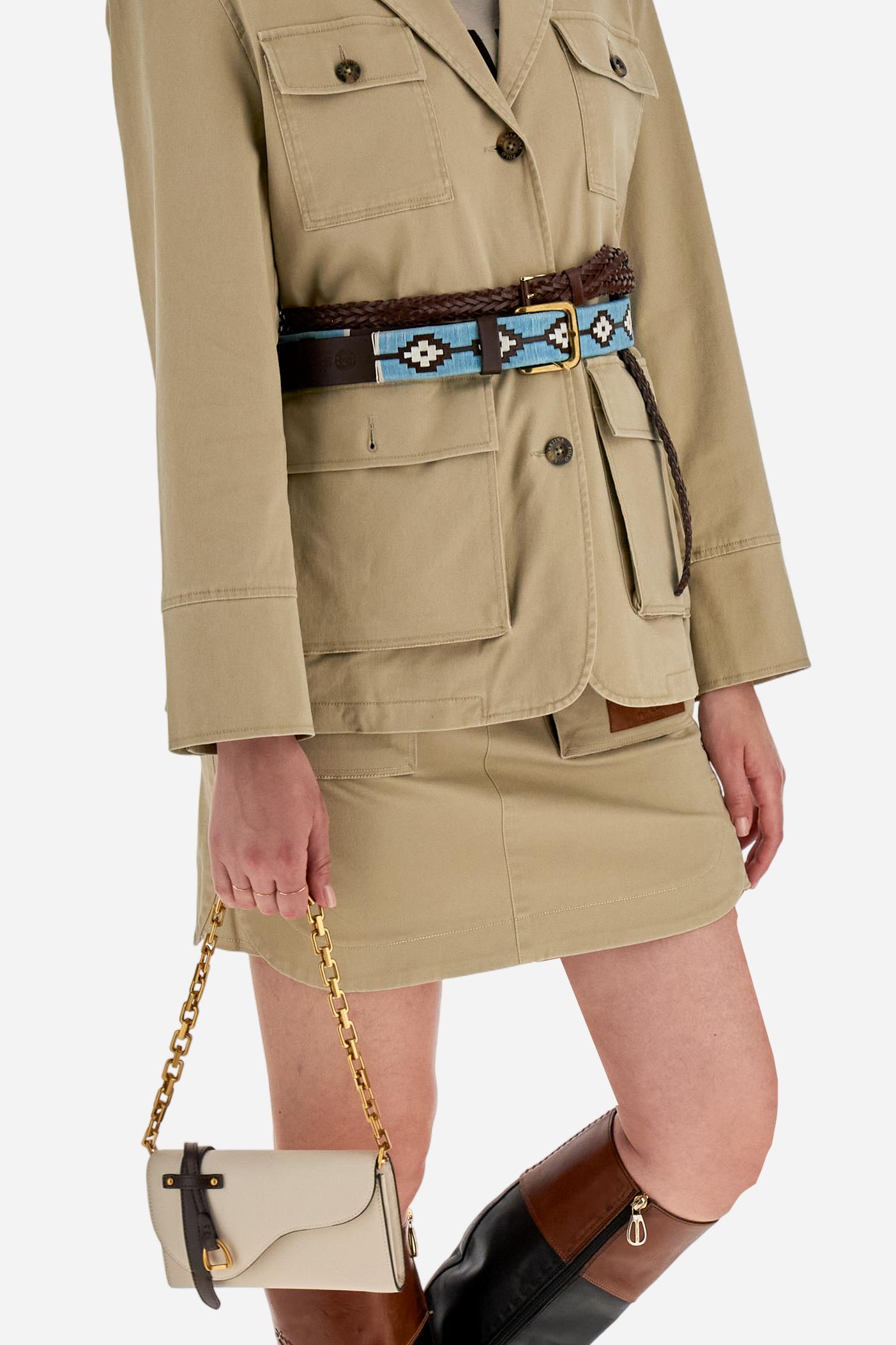 Women’s stretch twill jacket with cargo pockets - Bice