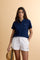 Women’s stretch piqué polo with regular fit. Iconic under-collar lettering and contrast chest logo. - Navy                                                                                                                                                                                                                                                                                                                                                                                                                      