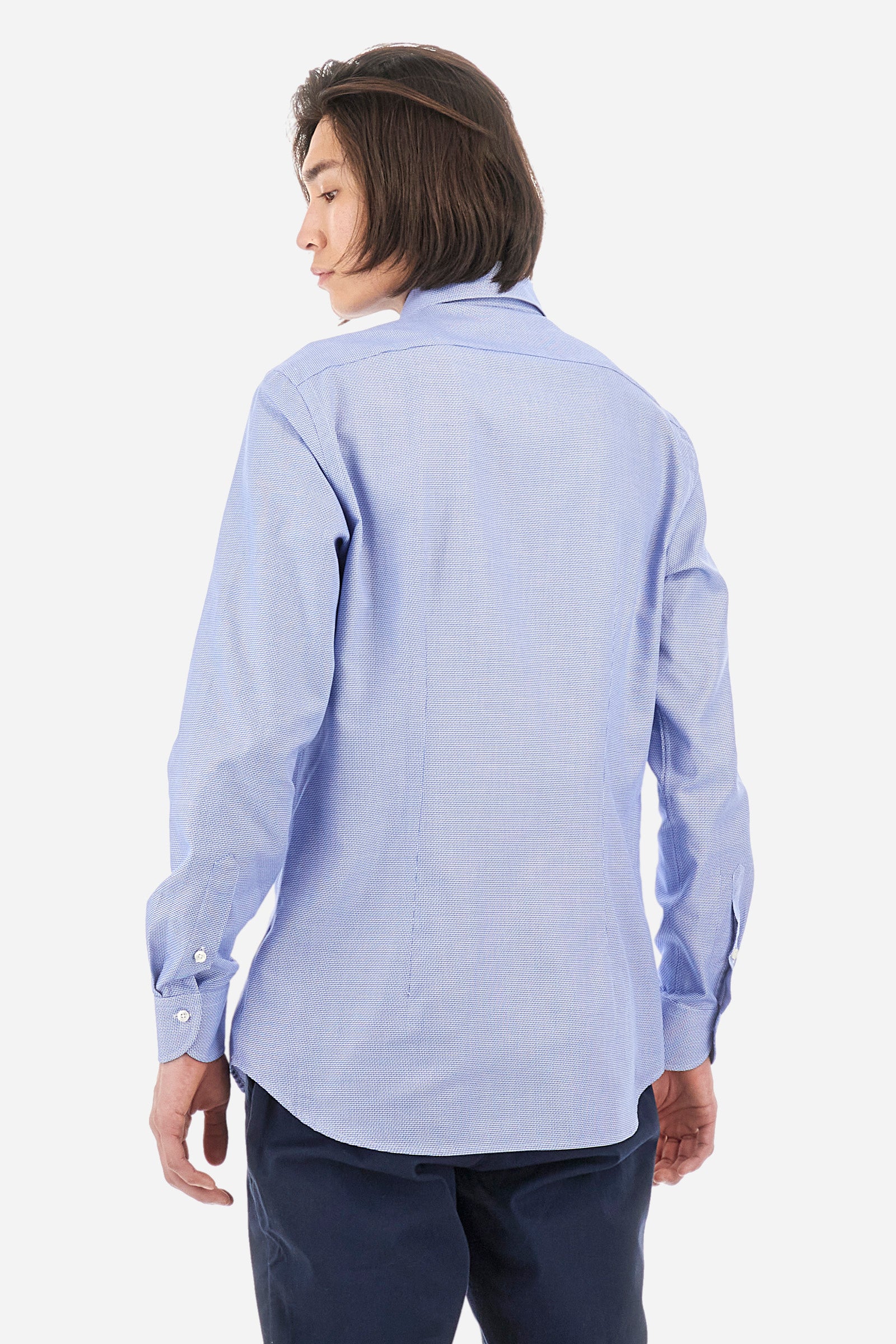 Plain-coloured cotton shirt